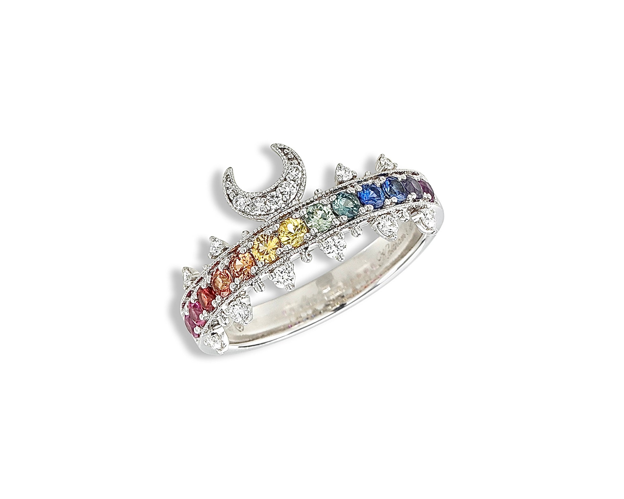 Rainbow Luna Ring