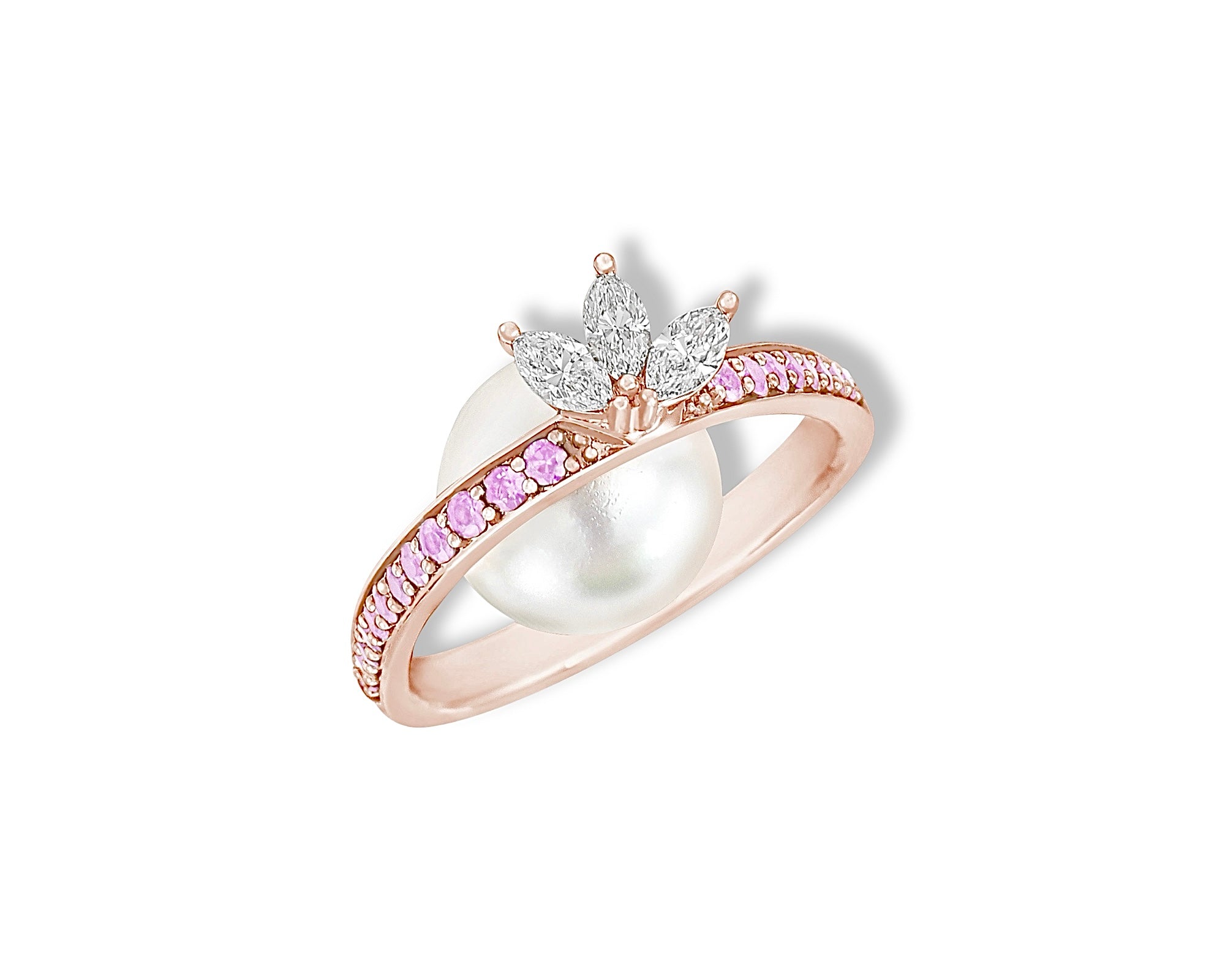 Pink Pearl Under the Lotus Ring