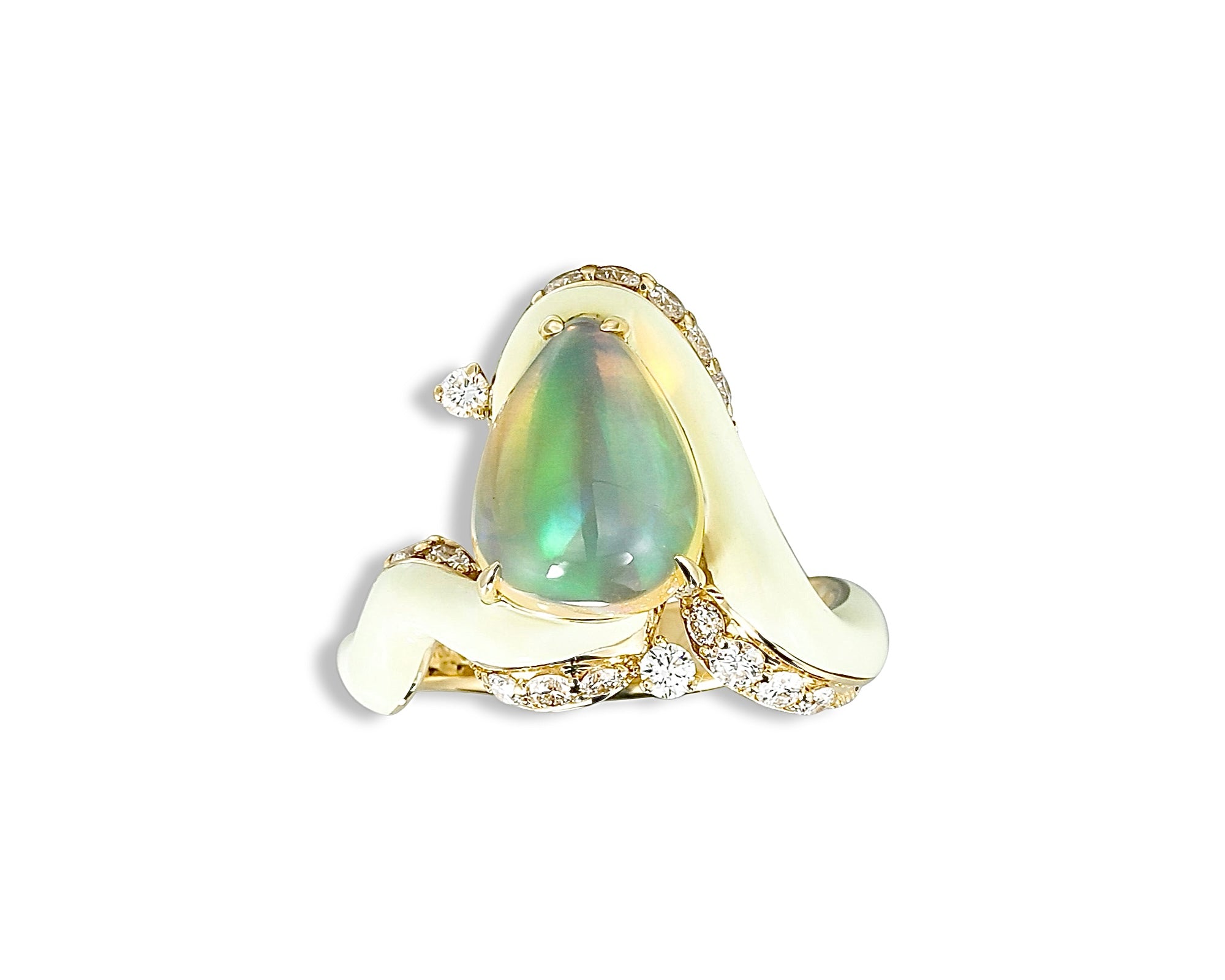 Opal Daffodils Ring