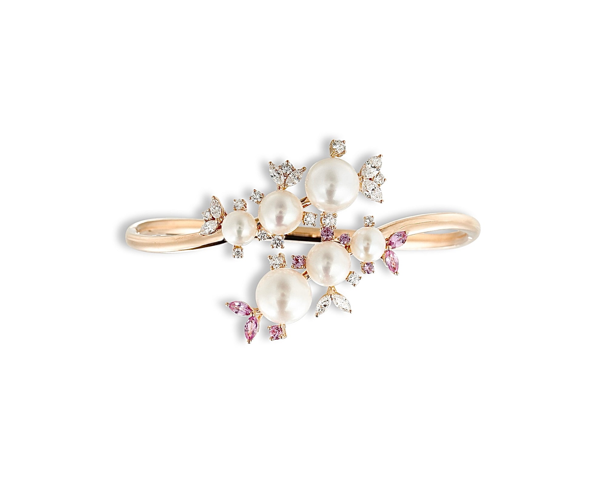 Pink Pearl Gardenia Bangle