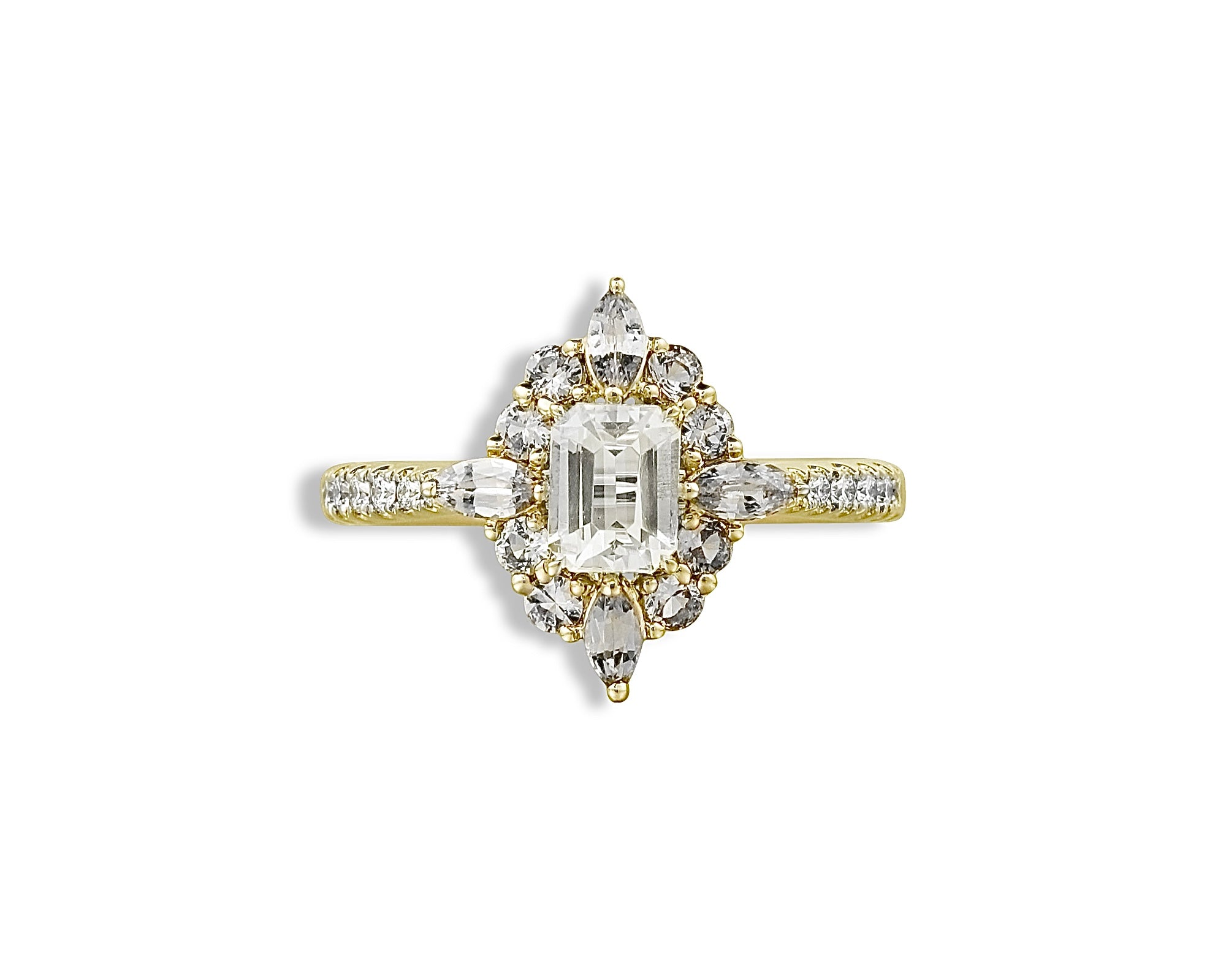 Diamond Moonstone Ring