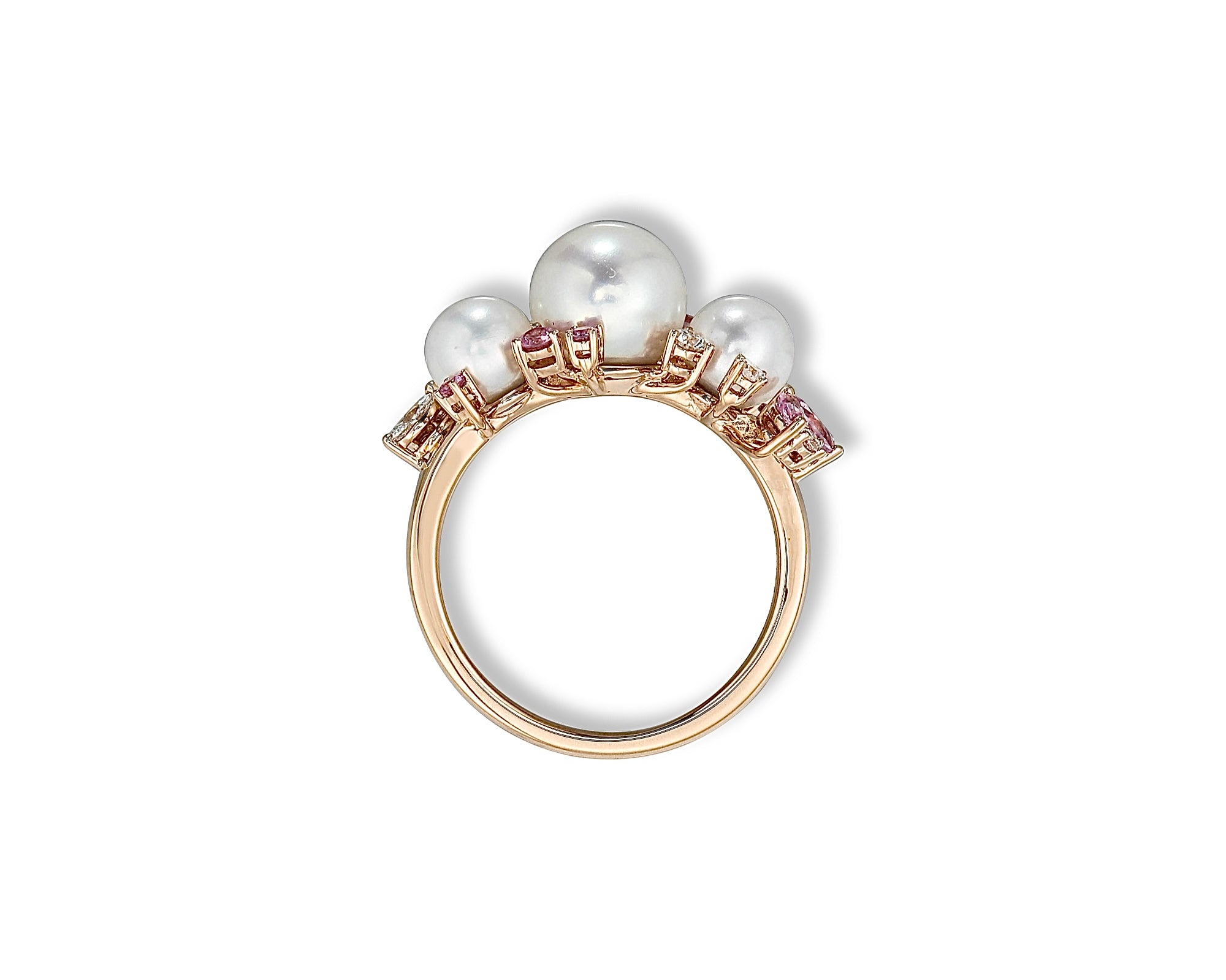 Diamond Pearl Pink Gardenia Ring