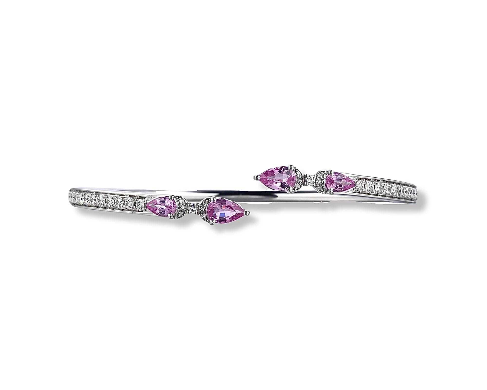 Pink Butterfly Cross Bangle