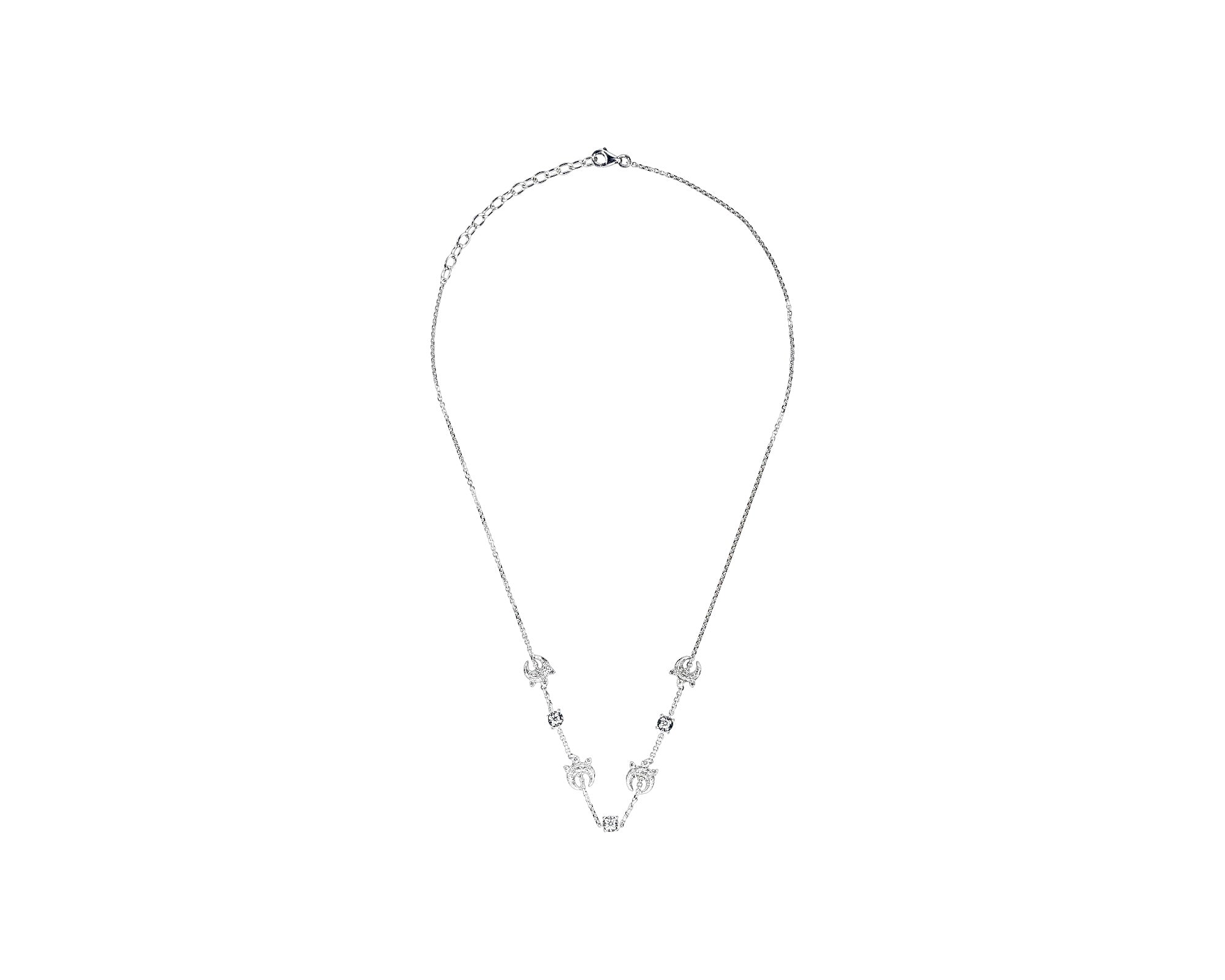 Crescent Diamond Necklace