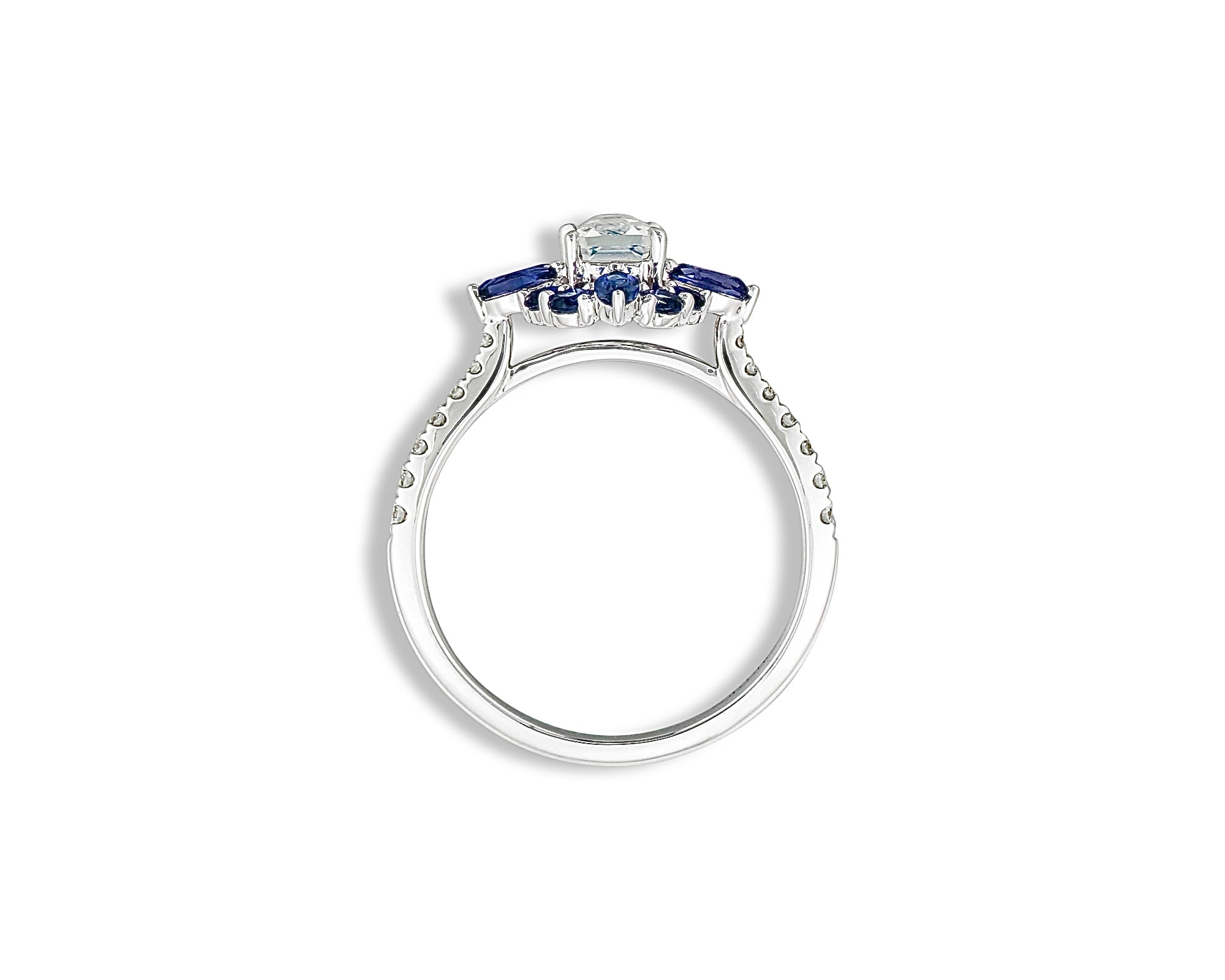 Blue Sapphire Moonstone Ring