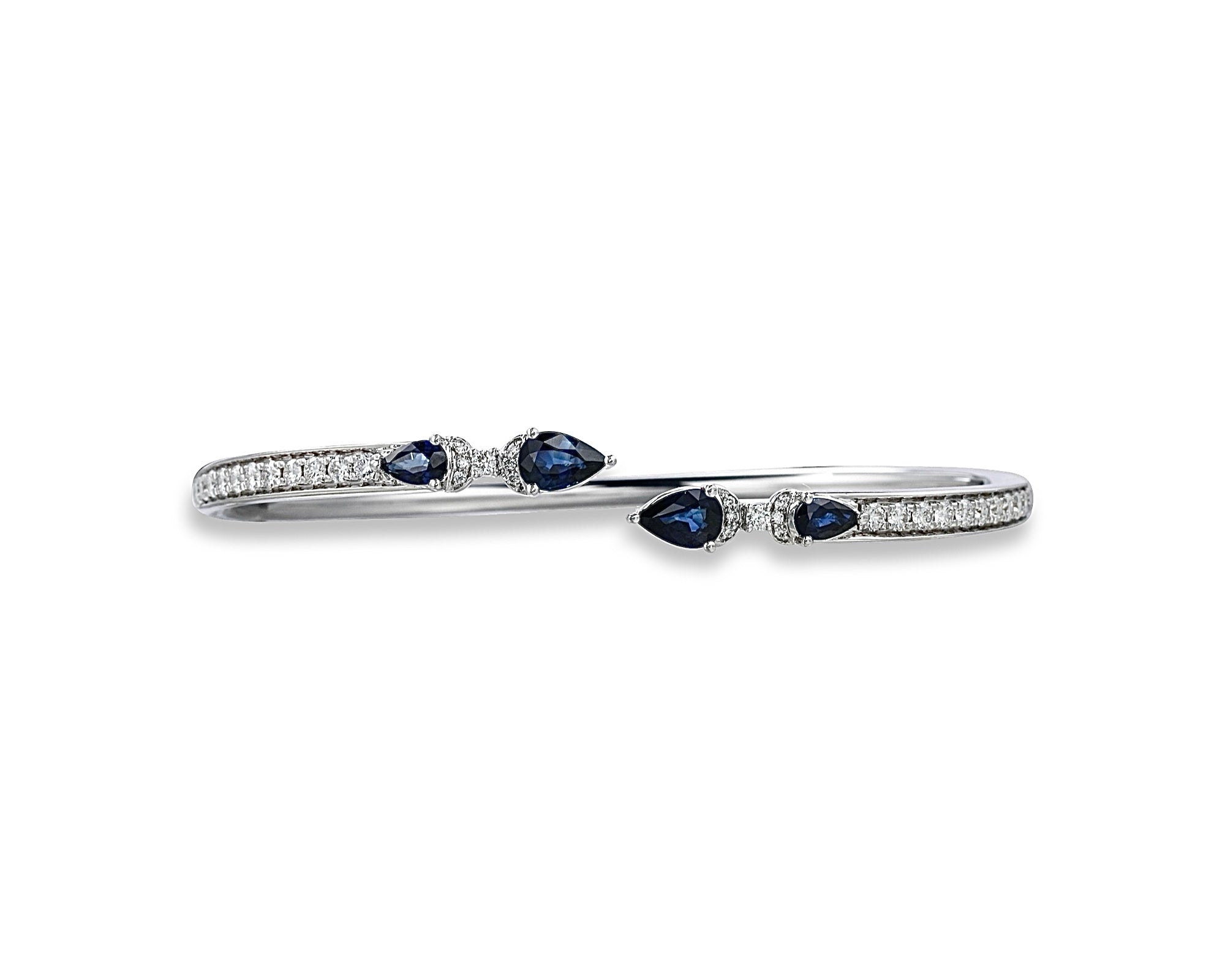 Blue Sapphire Butterfly Cross Bangle