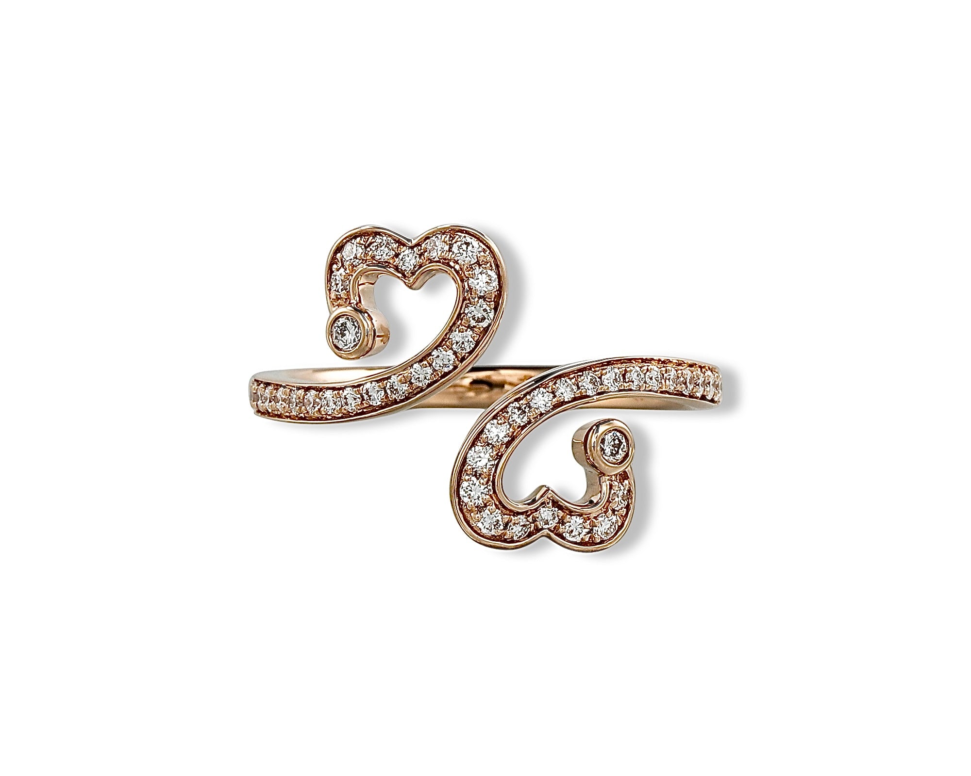 Diamond Twisted Heart Ring