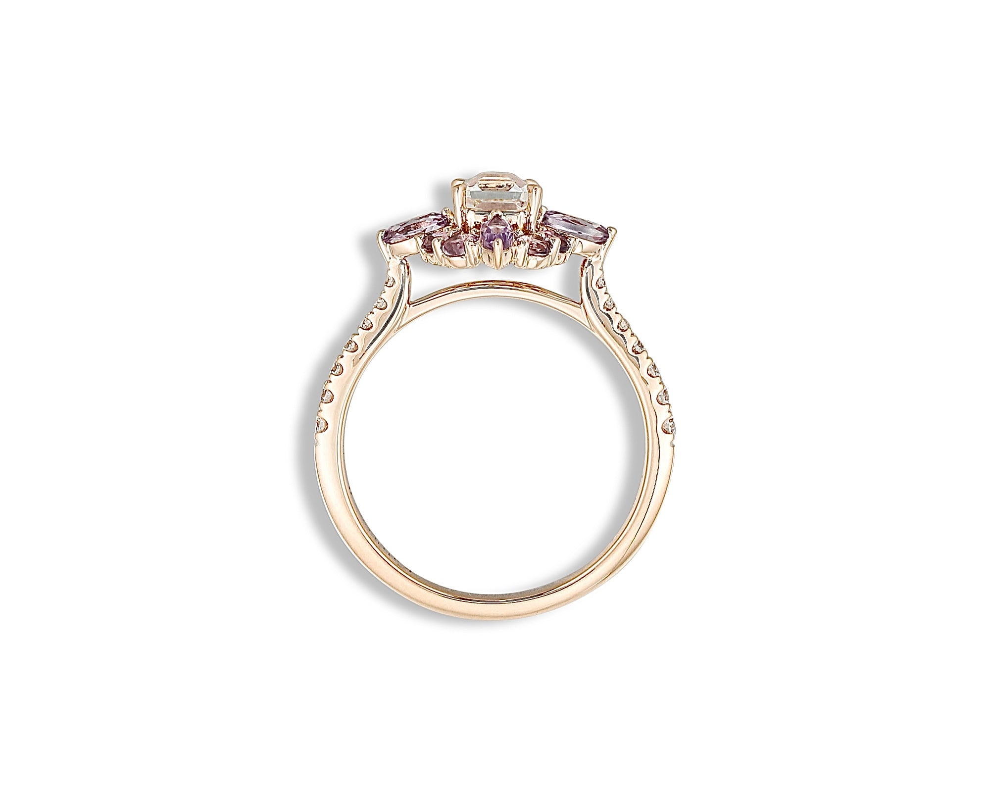 Light Amethyst Moonstone Ring