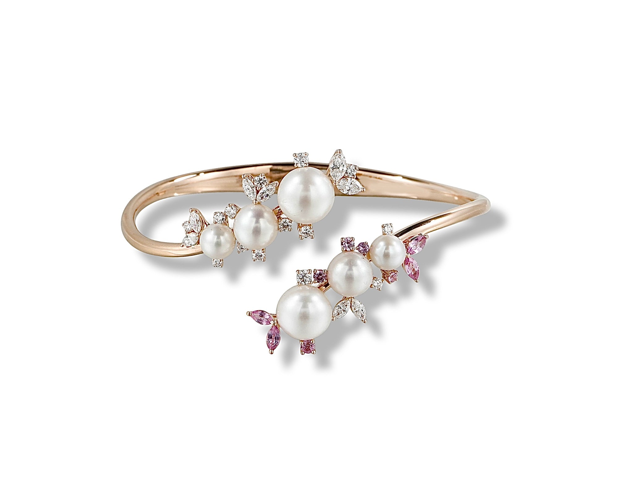 Pink Pearl Gardenia Bangle