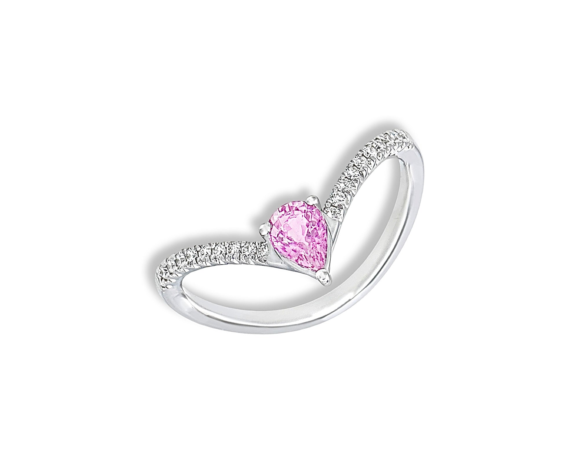 Pink Pear Ring