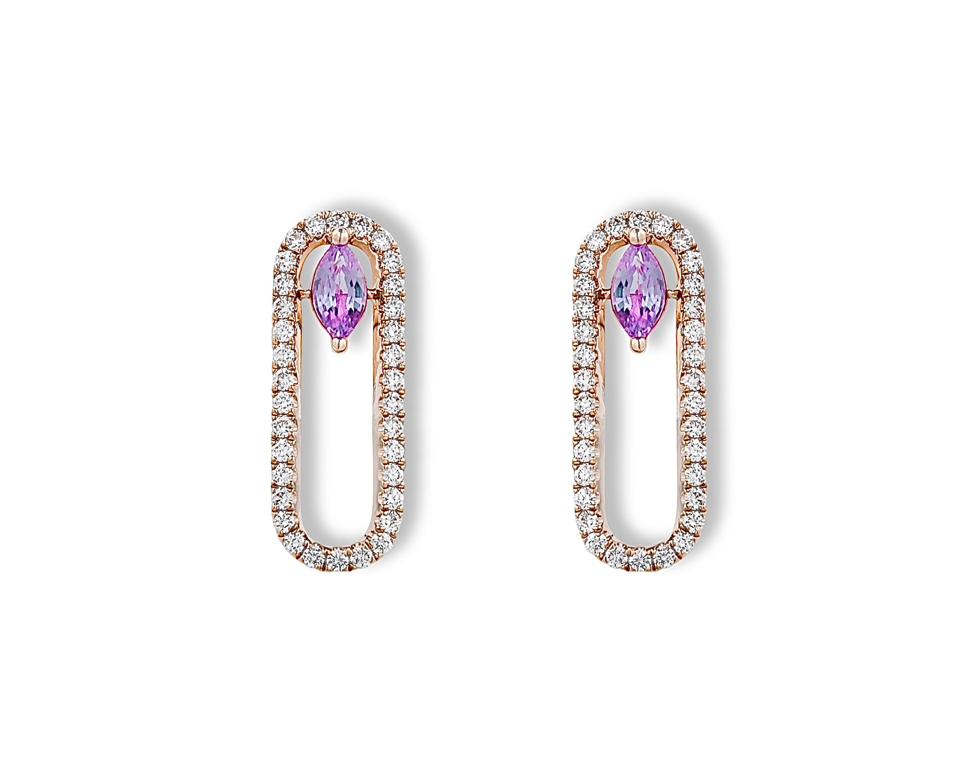 Mini Amethyst Oval Earring