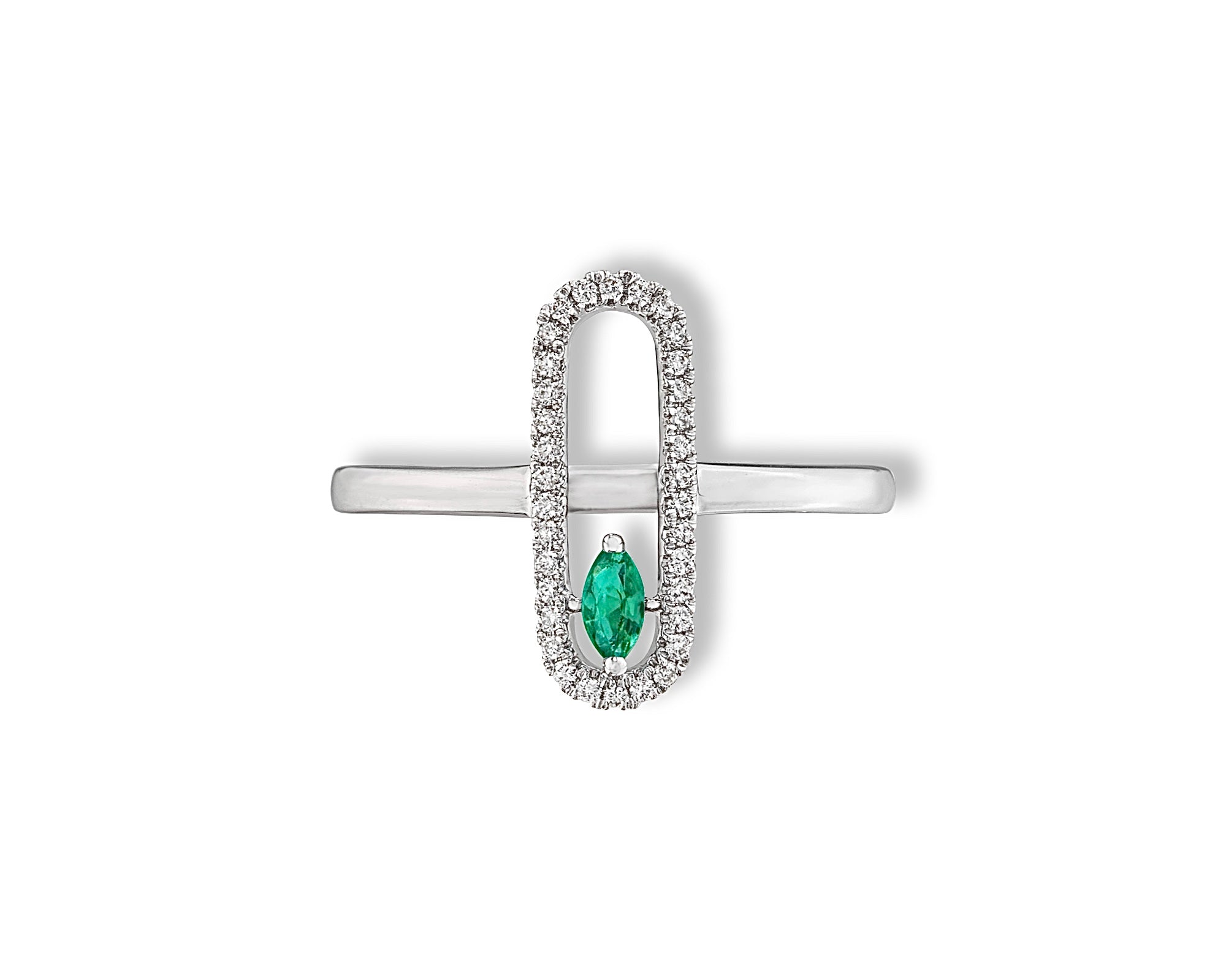 Mini Emerald Oval Ring