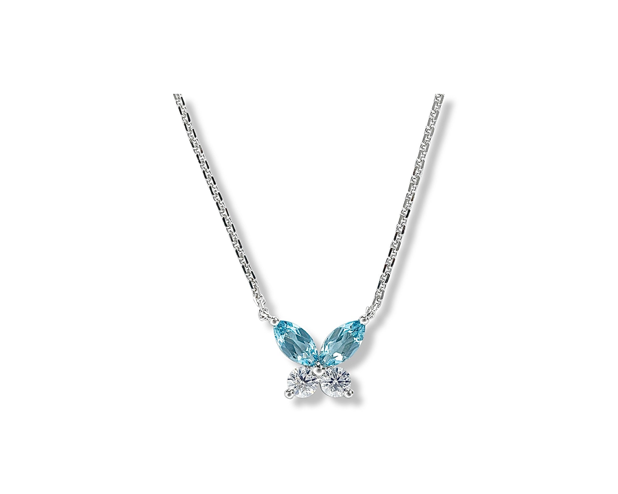 Butterfly Topaz Diamond Necklace