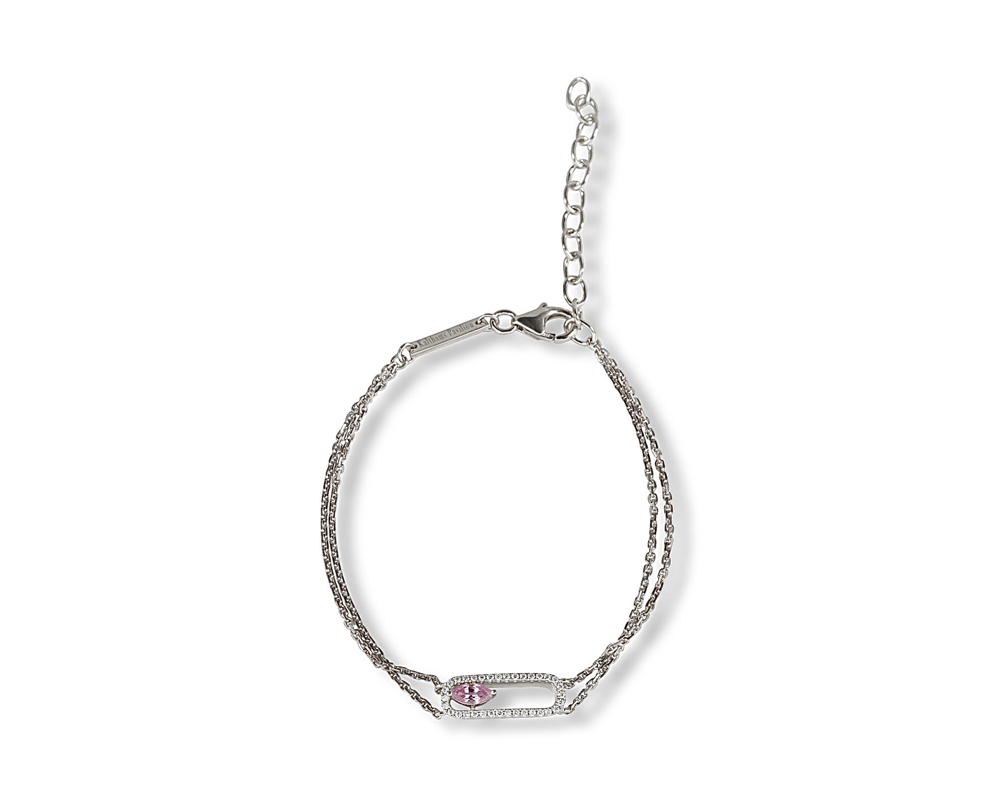 Mini Pink Oval Bracelet