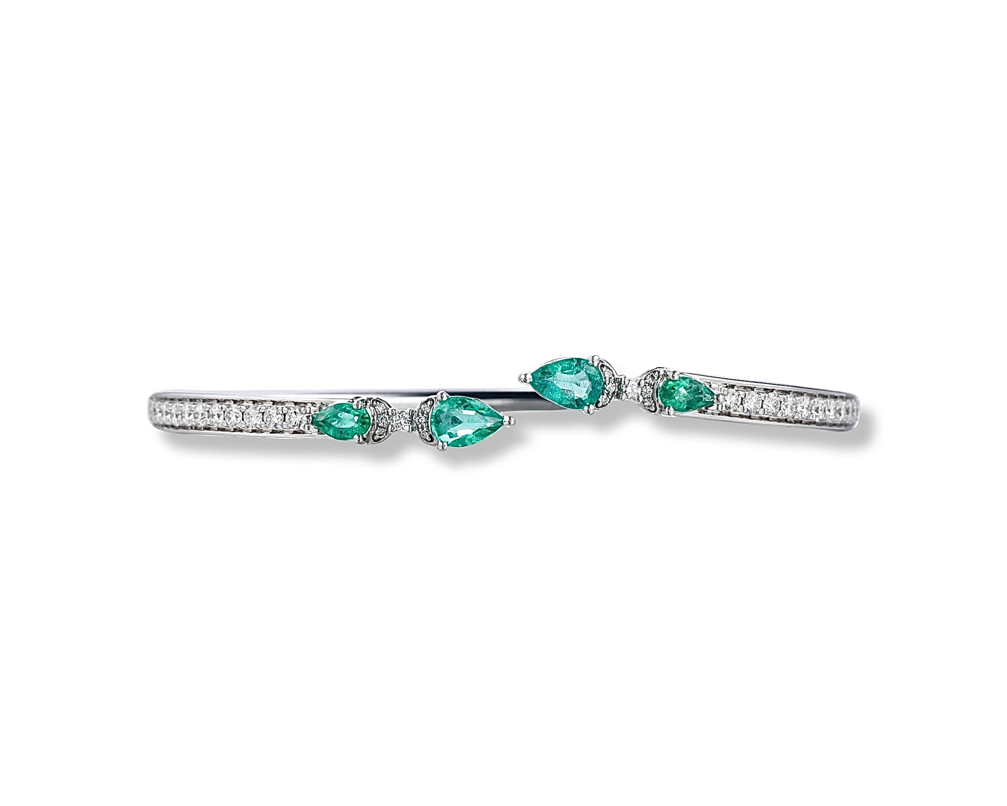 Emerald Butterfly Cross Bangle