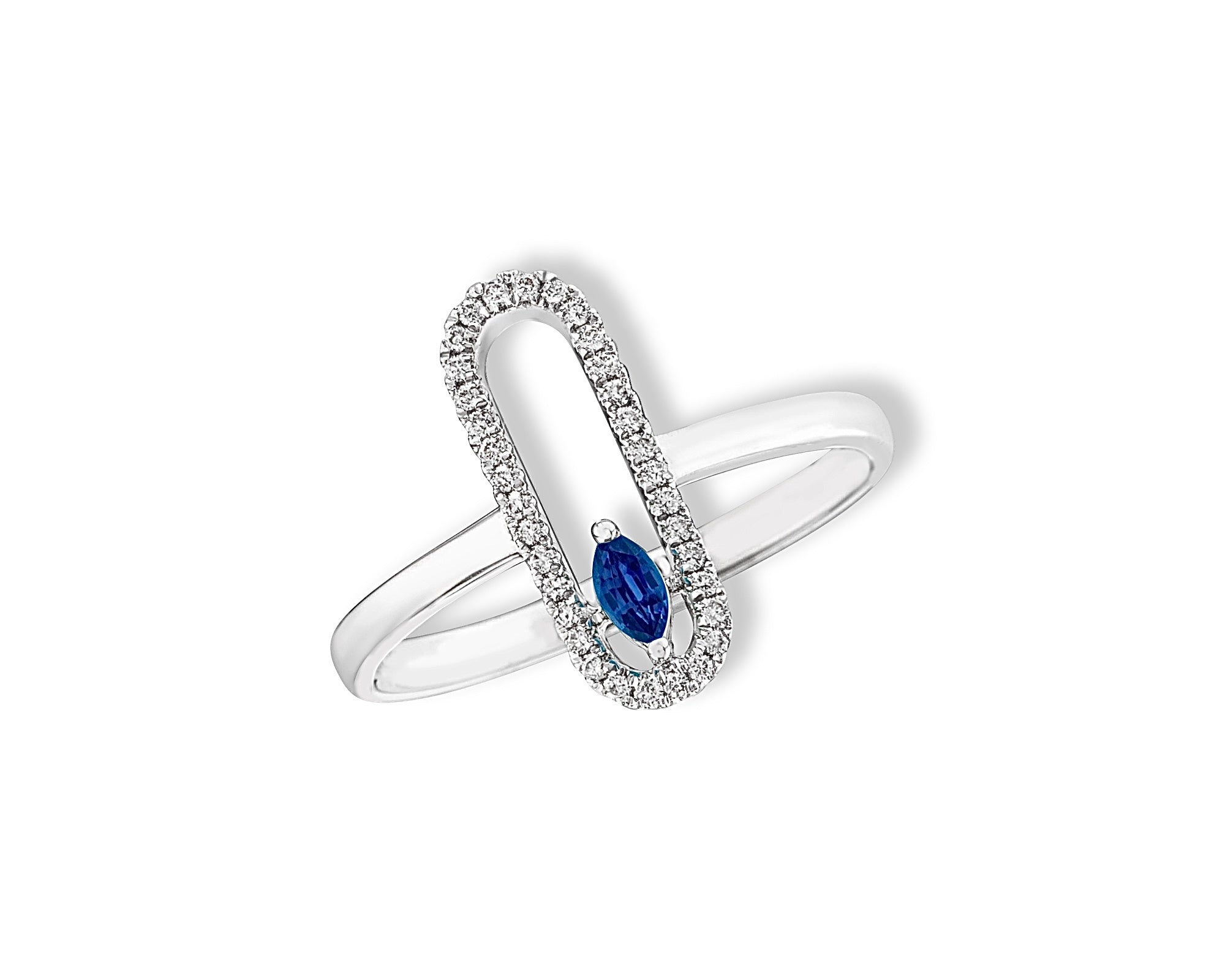 Mini Blue Sapphire Oval Ring