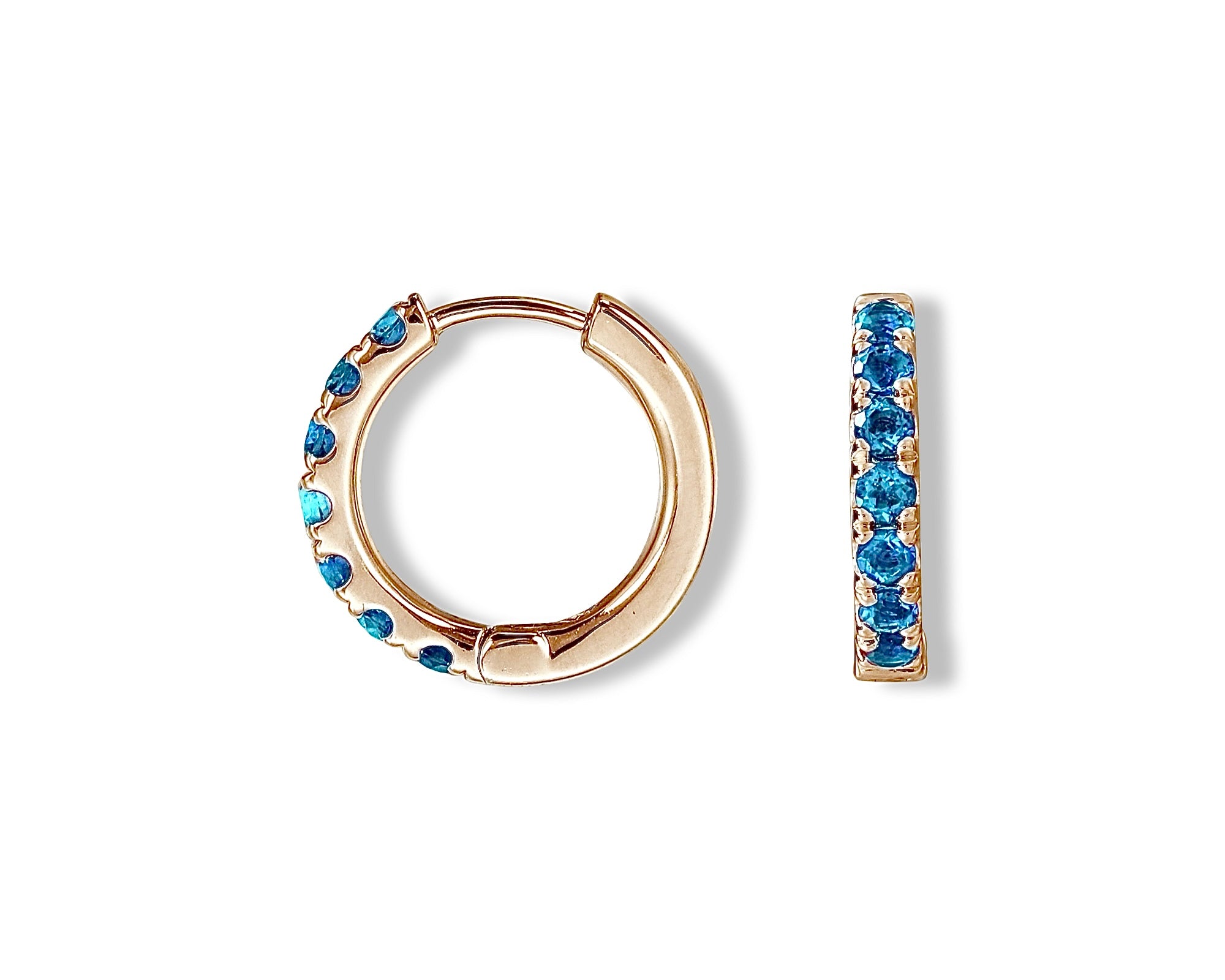 Blue Topaz Mini Hoops