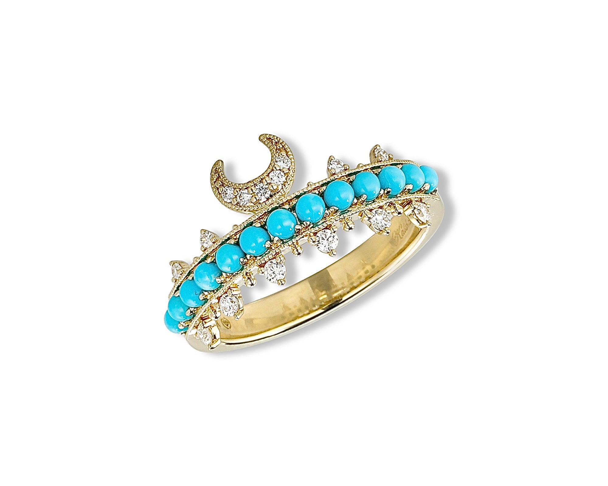 Crescent Turquoise Ring