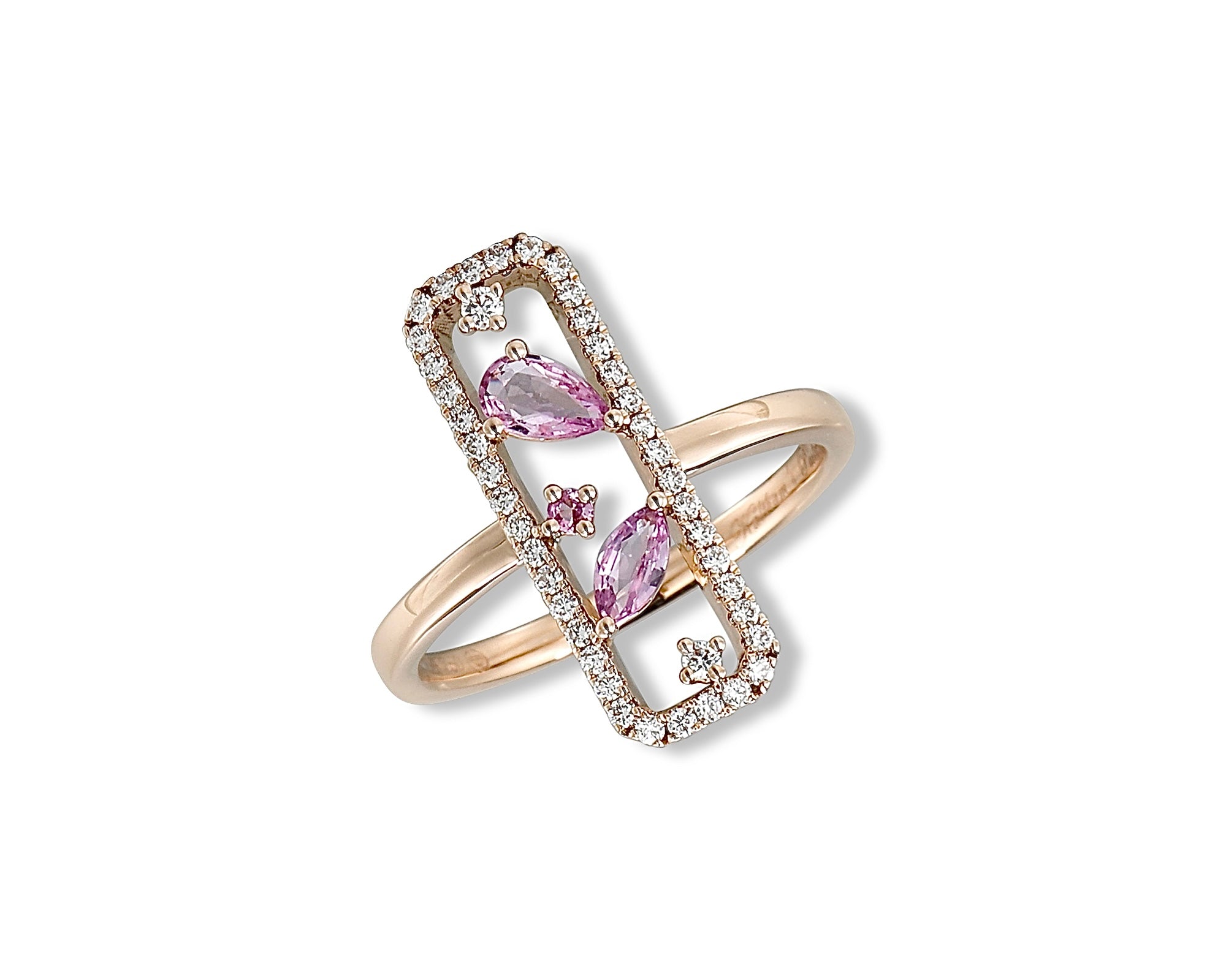 Pink Rectangle Ring
