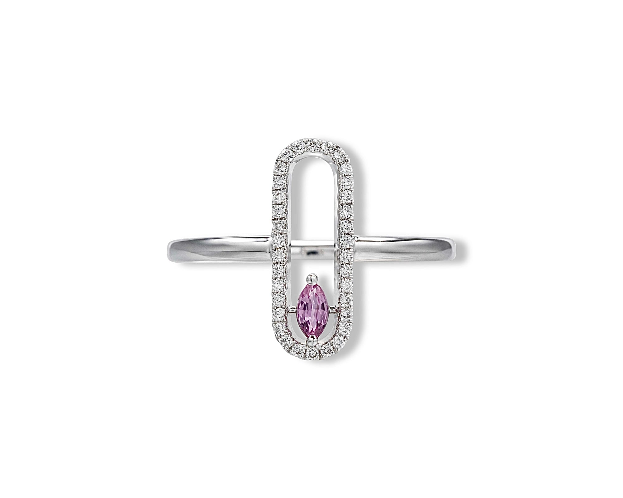 Mini Oval Pink Ring