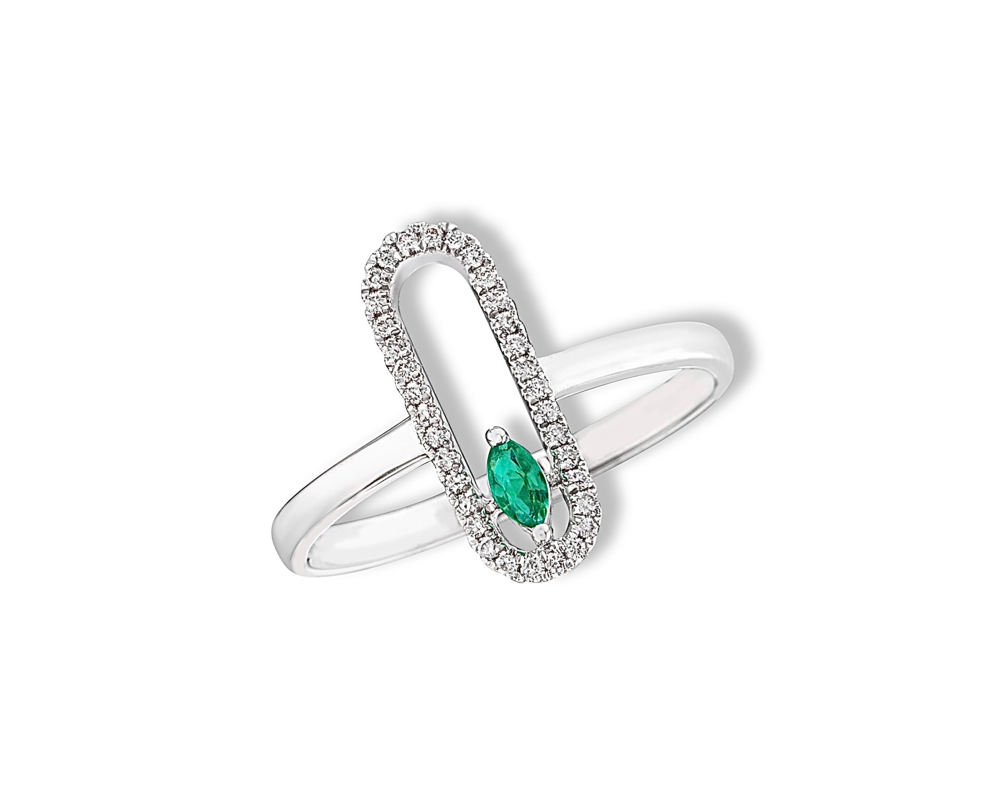 Mini Emerald Oval Ring