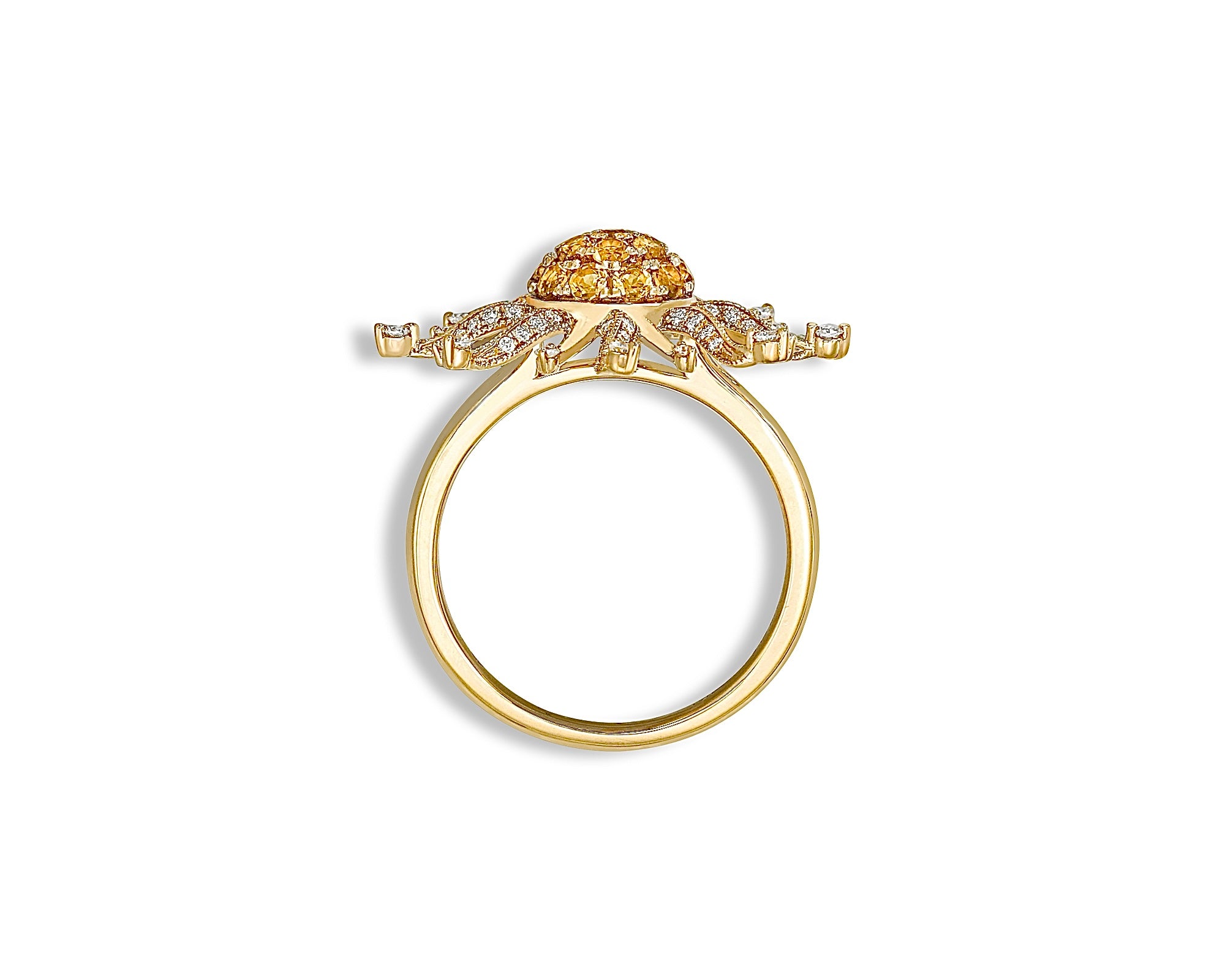 Golden Citrine Sun Ring