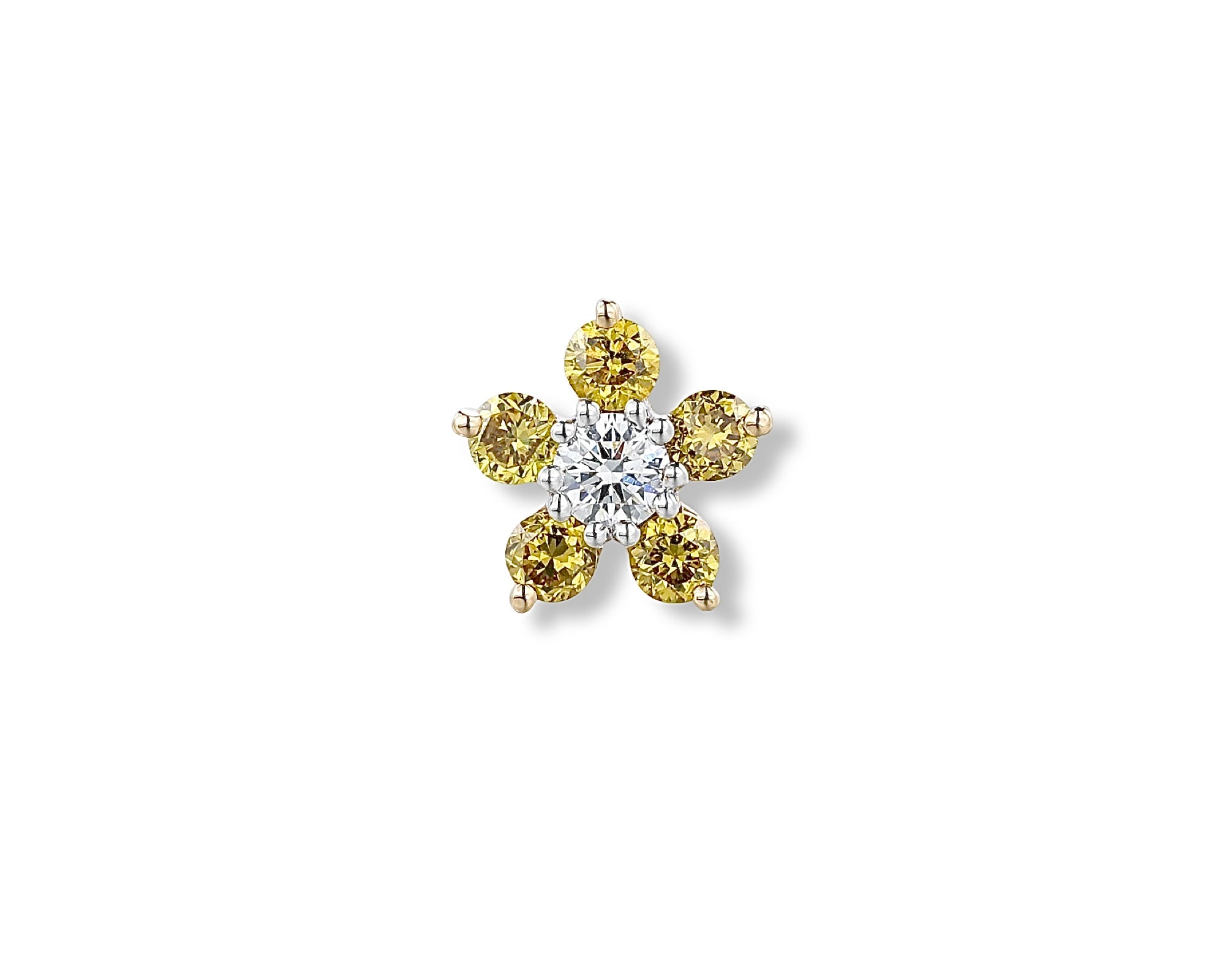 Yellow Flower Single Stud