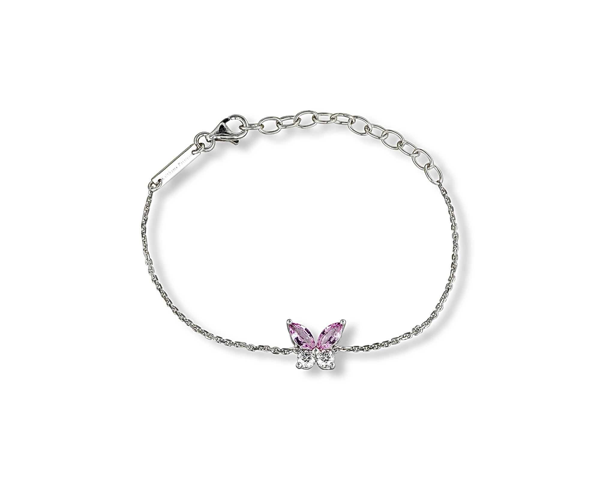 Butterfly Pink Sapphire Diamond Bracelet