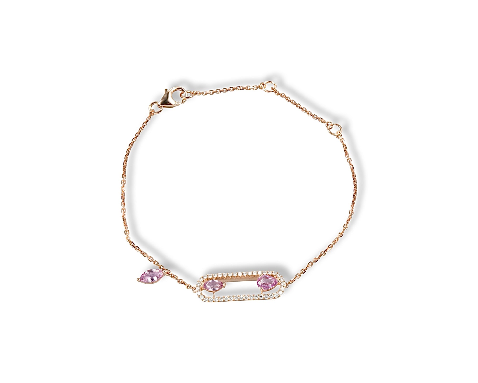 Pink Oval Bracelet