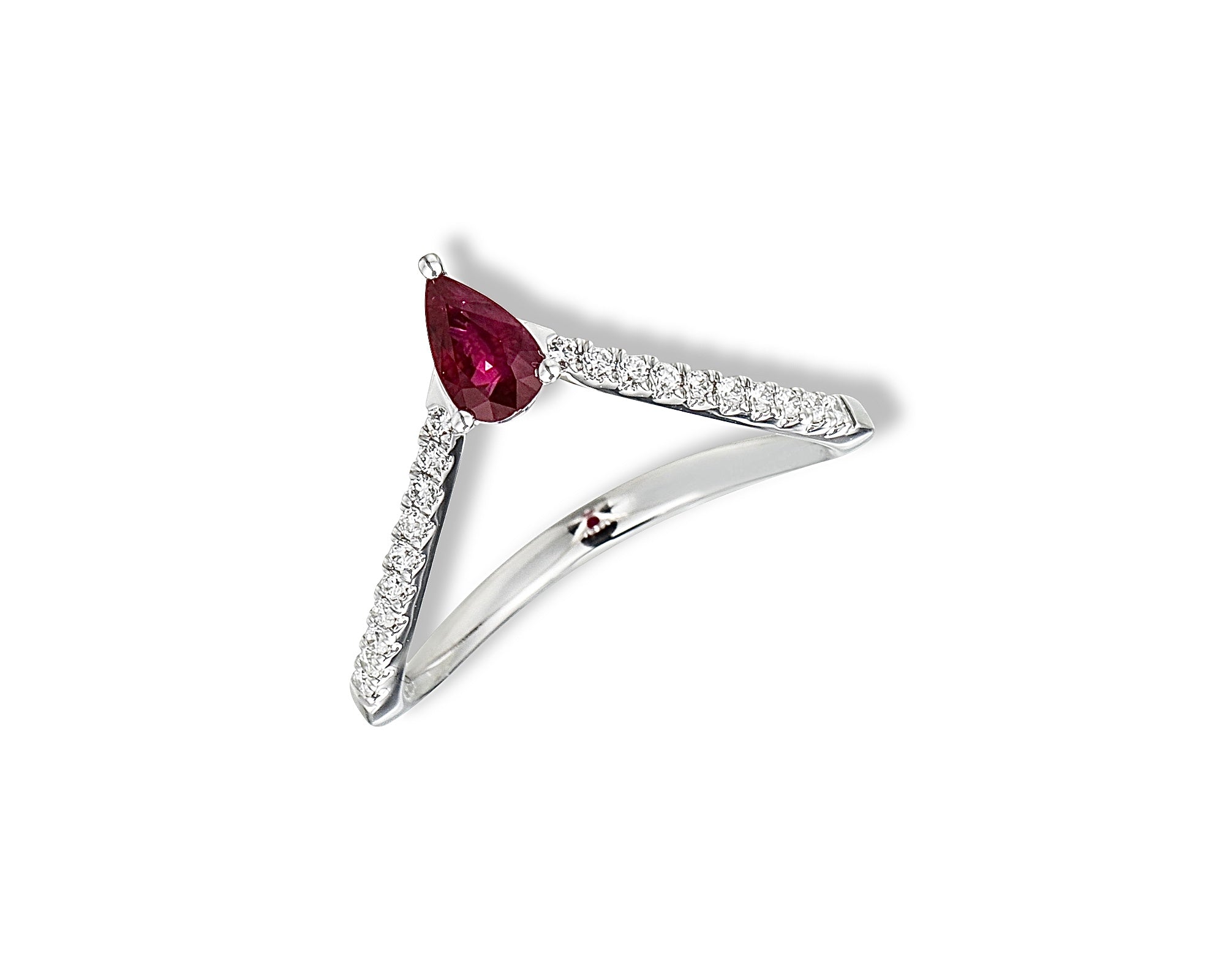 Ruby Pear Ring