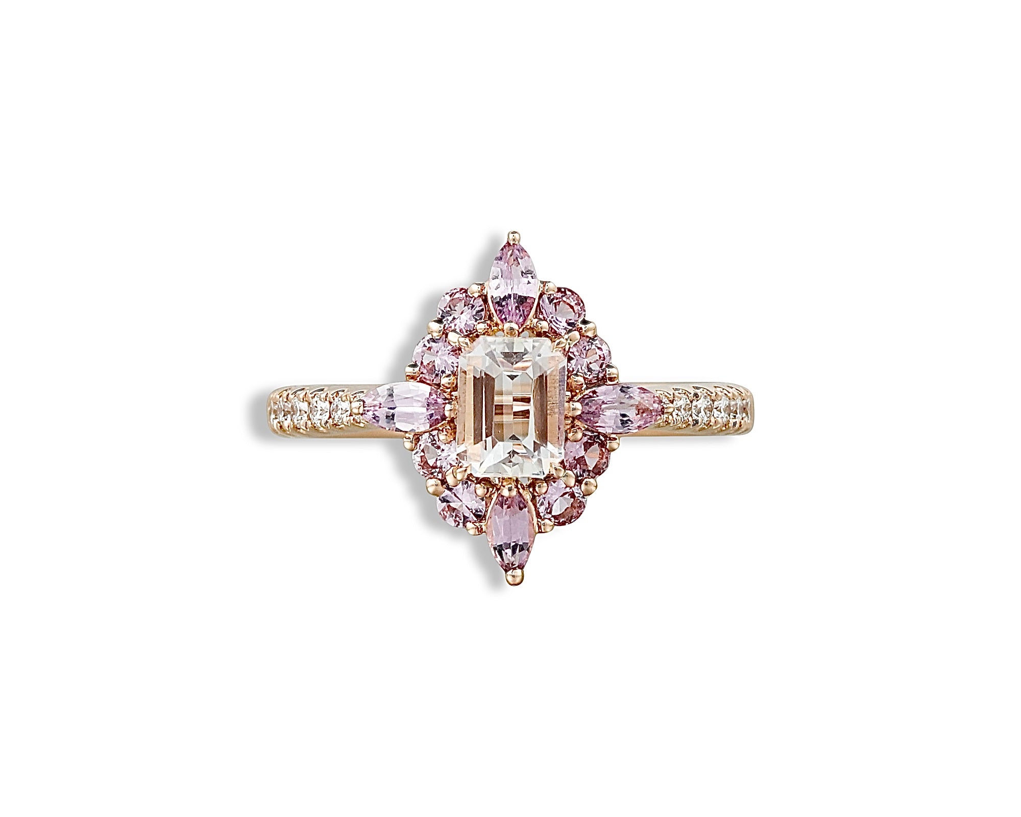 Pink Sapphire Moonstone Ring