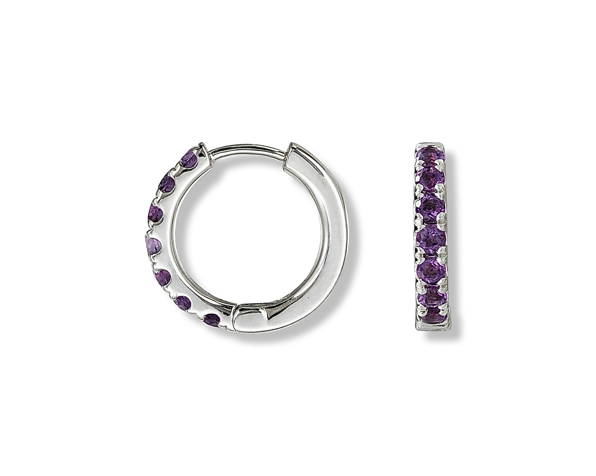 Amethyst Mini Hoops