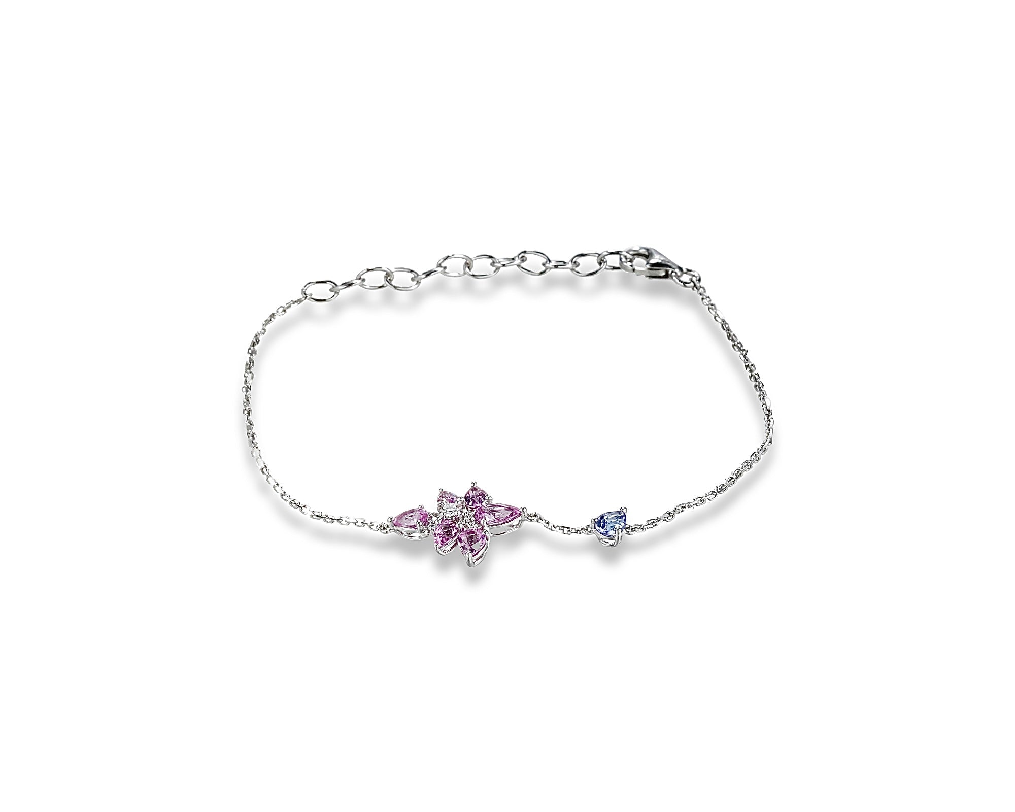 Mini Pink Sapphire Tanzanite Firefly Bracelet