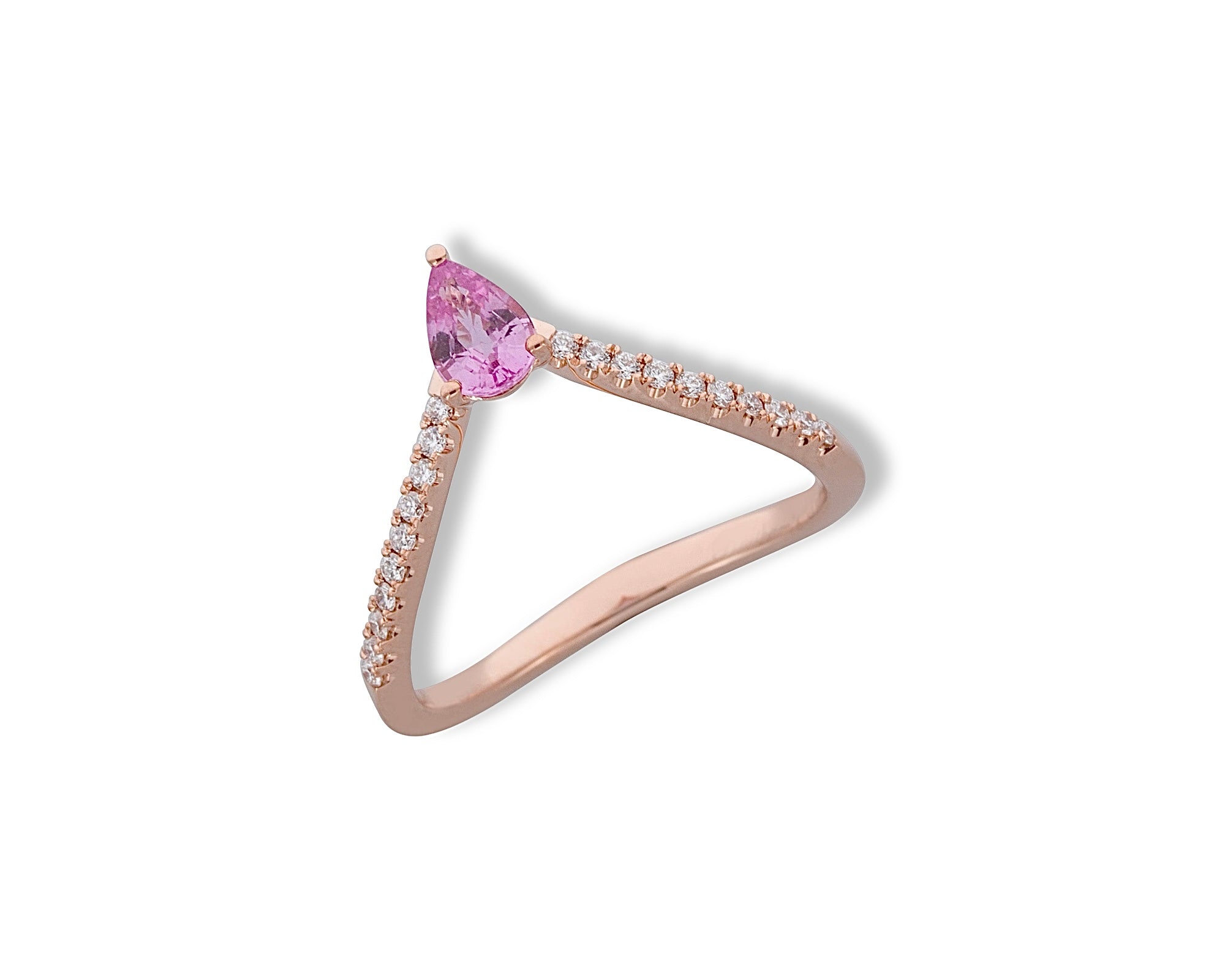 Pink Pear Ring