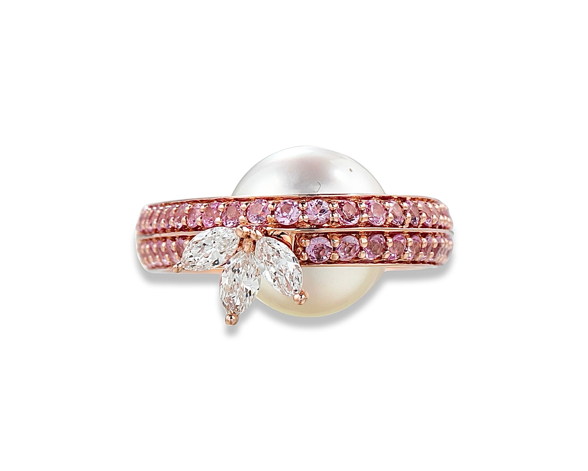 Pink Pearl Under the Lotus Ring