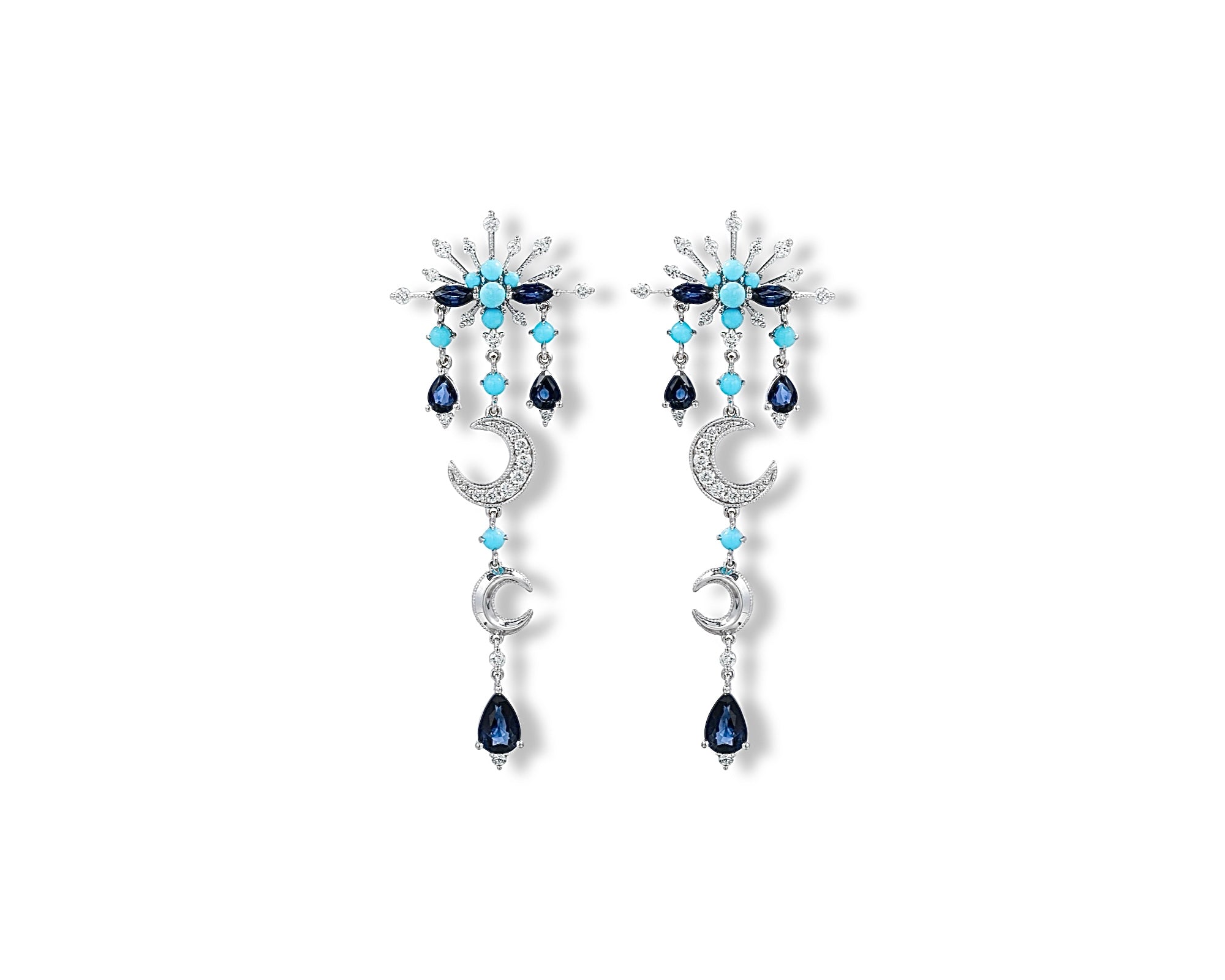 Blue Moon Long Earring