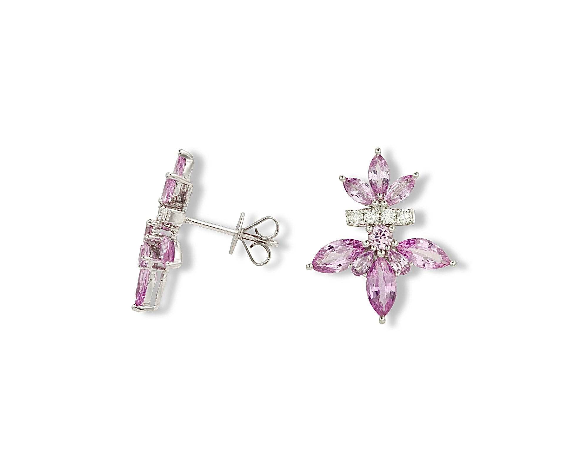 Pink Flower Earring