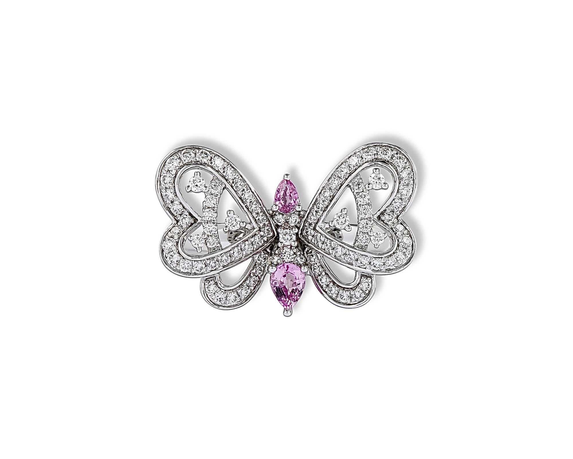 Pink Sapphire Butterfly Bloom Ring