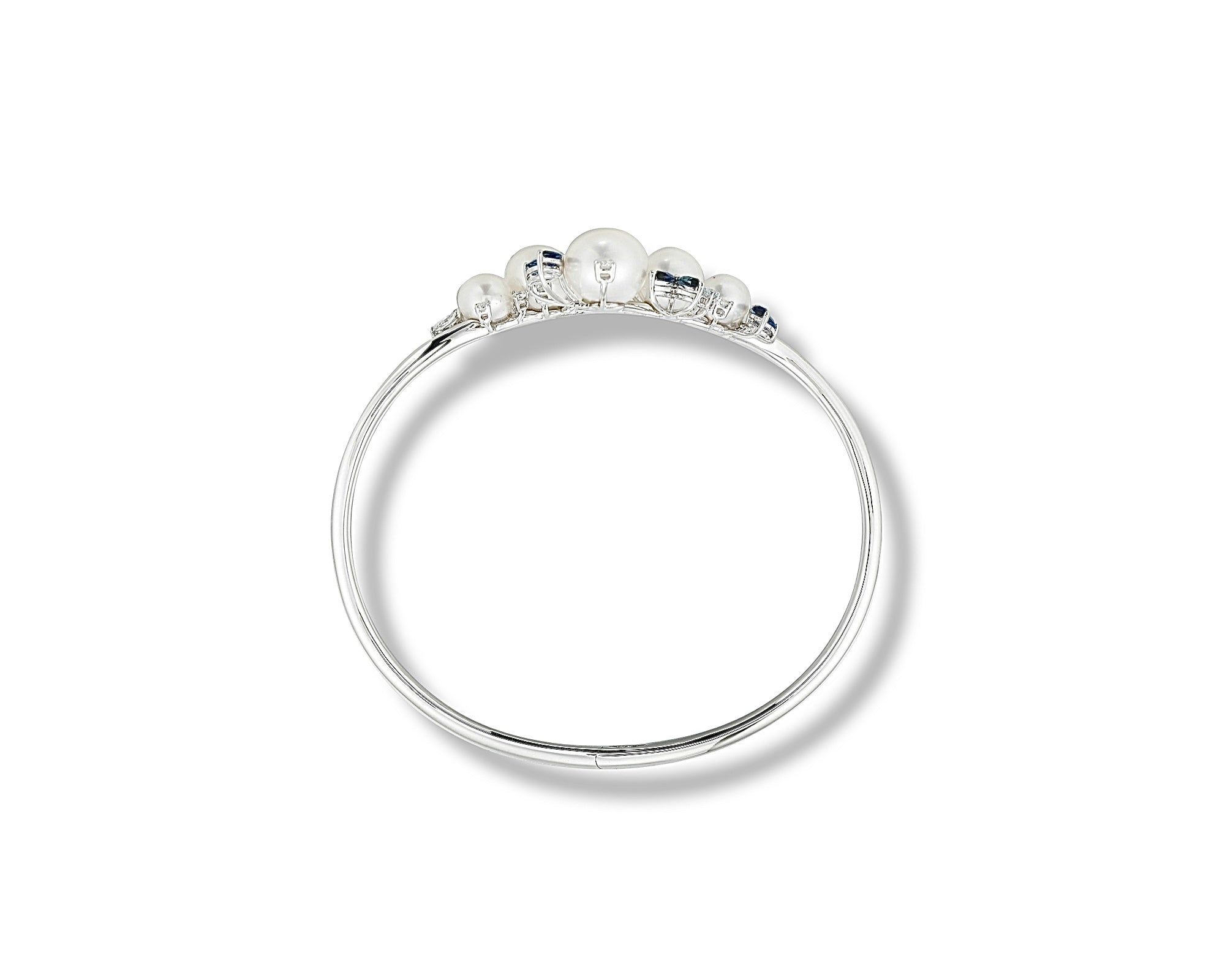 Aqua Pearl Gardenia Bangle