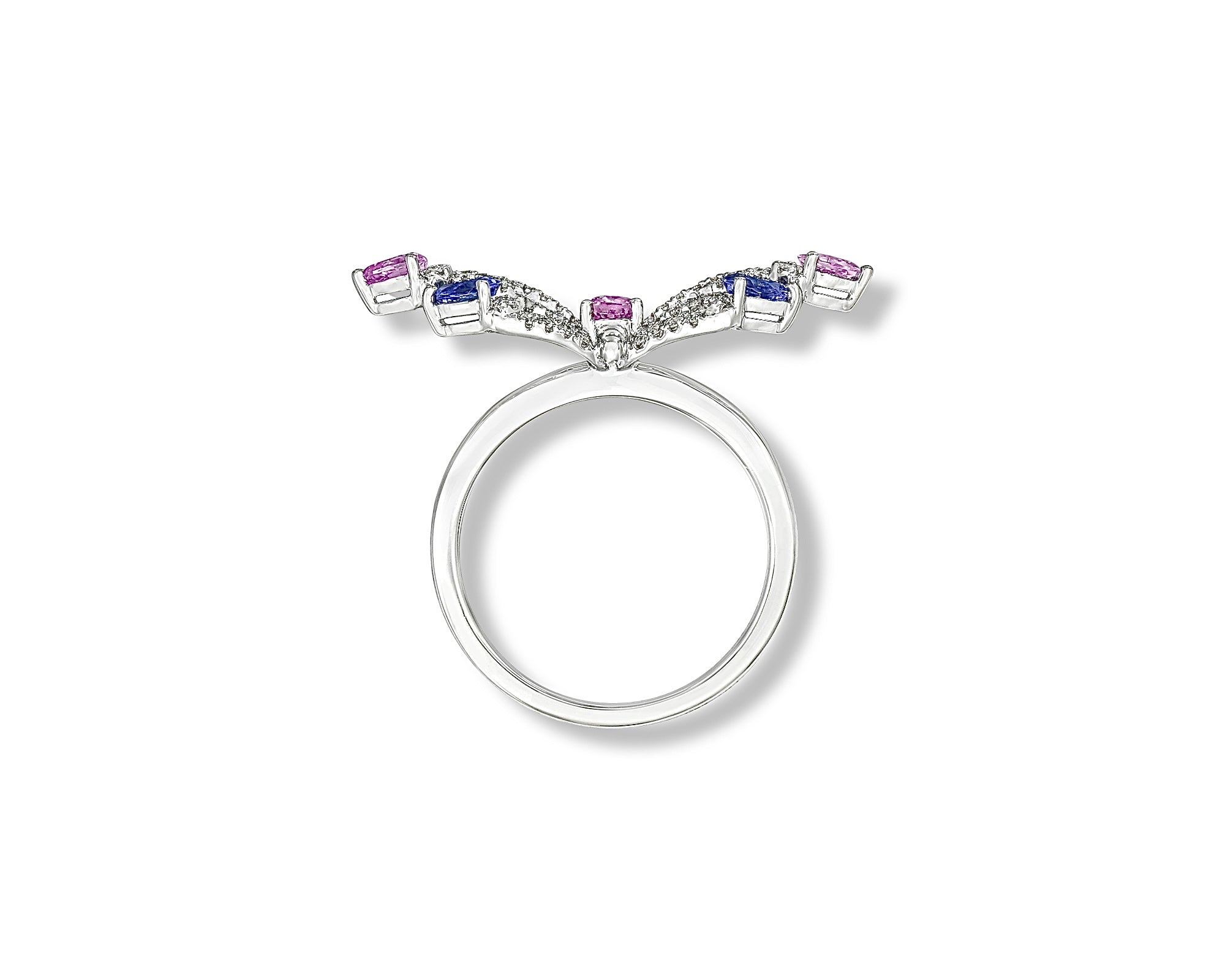 Pink Sapphire and Tanzanite Dragonfly Ring