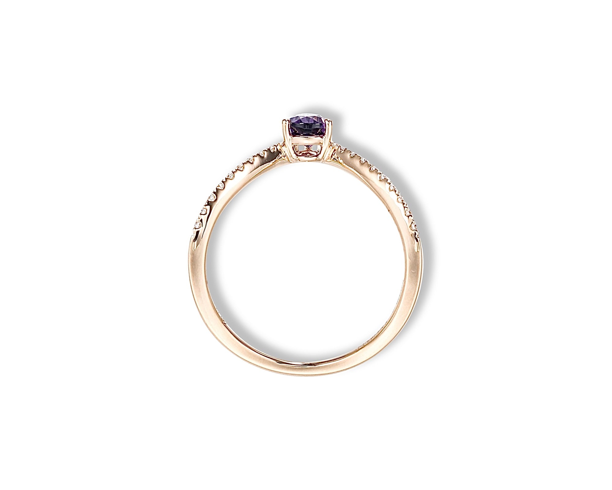 Amethyst Pear Ring