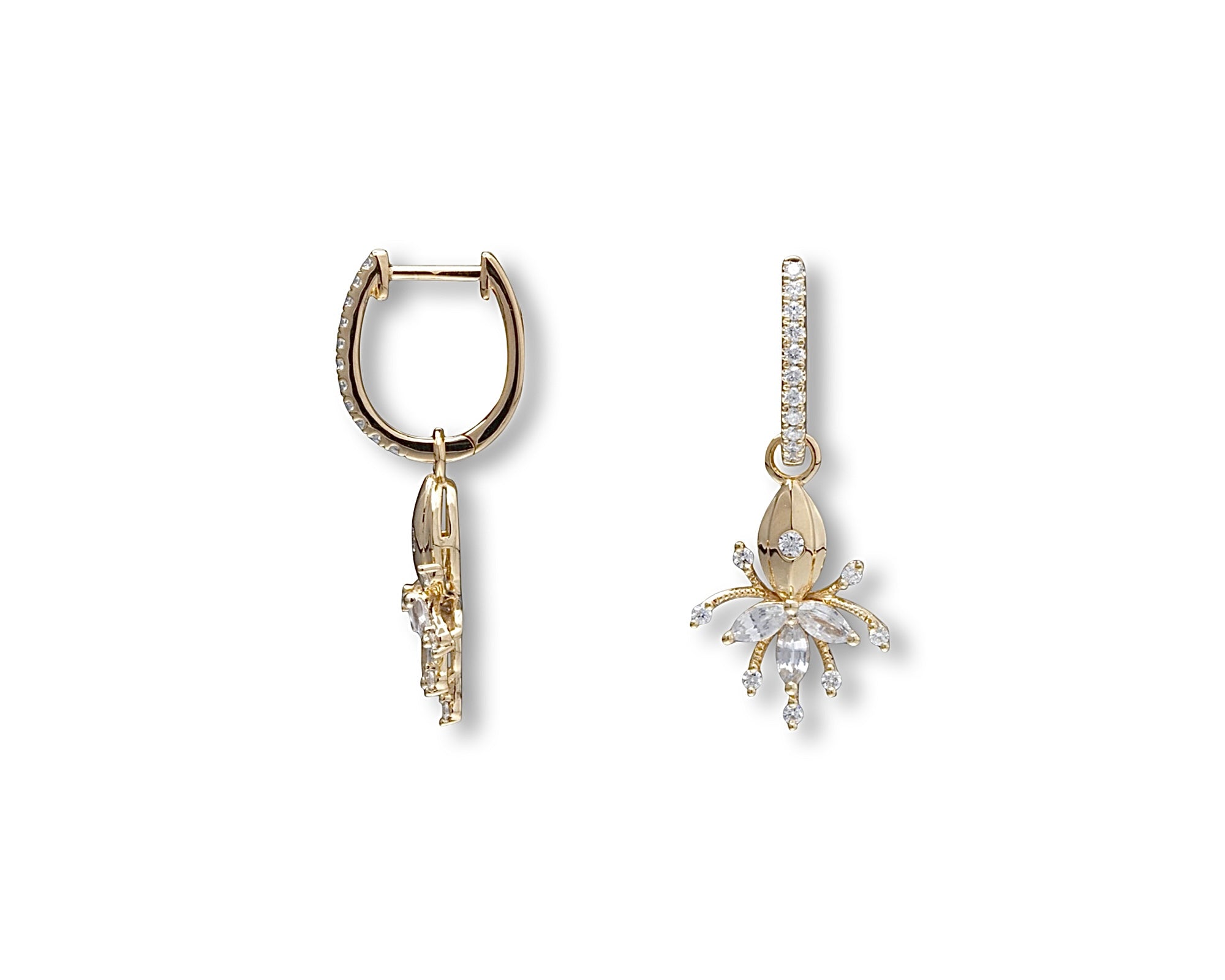 White Qataf Hoops