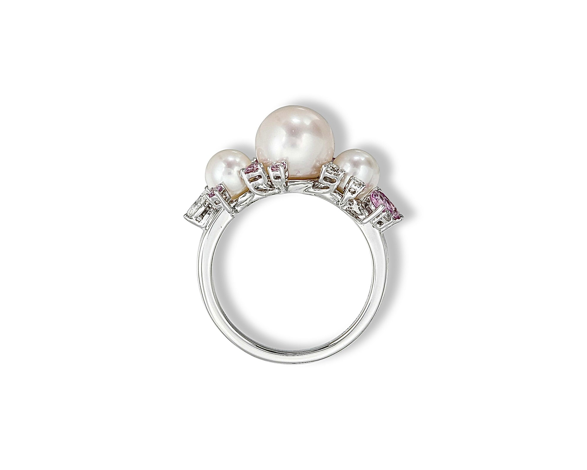 Diamond Pearl Pink Gardenia Ring