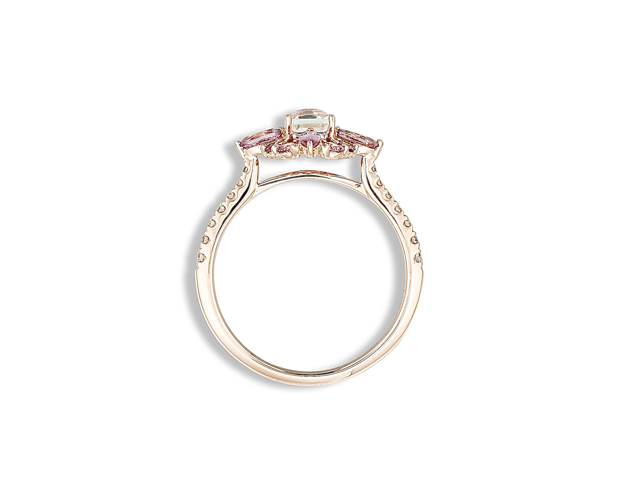Pink Sapphire Moonstone Ring