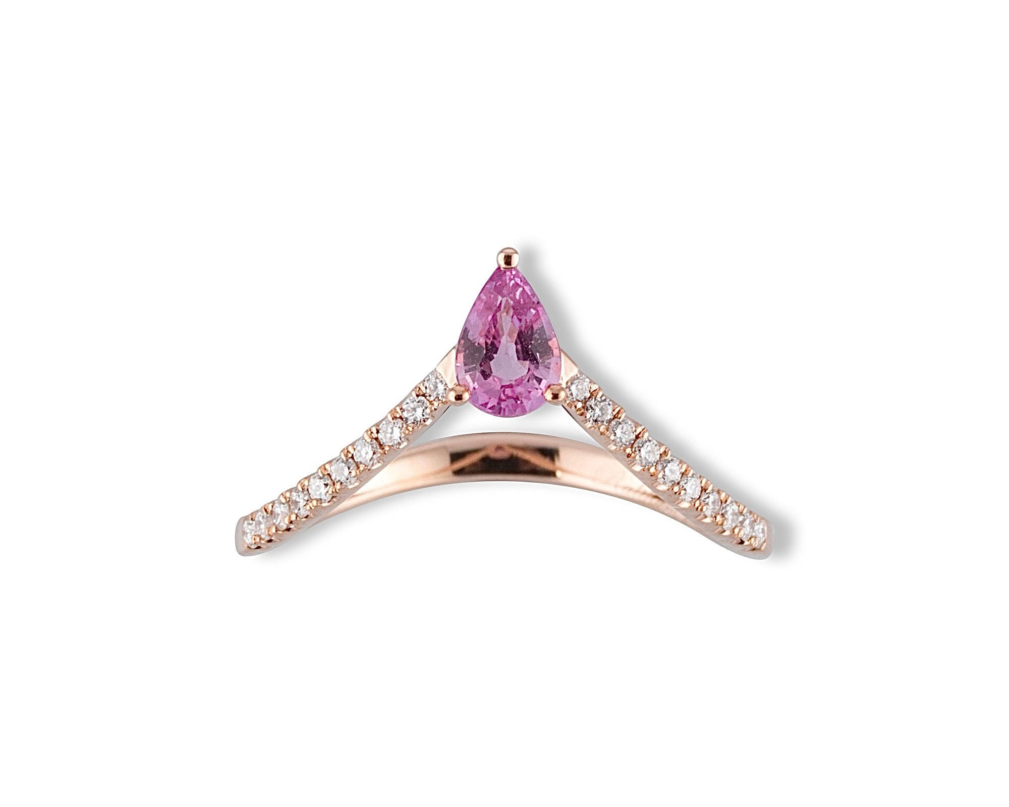 Pink Pear Ring