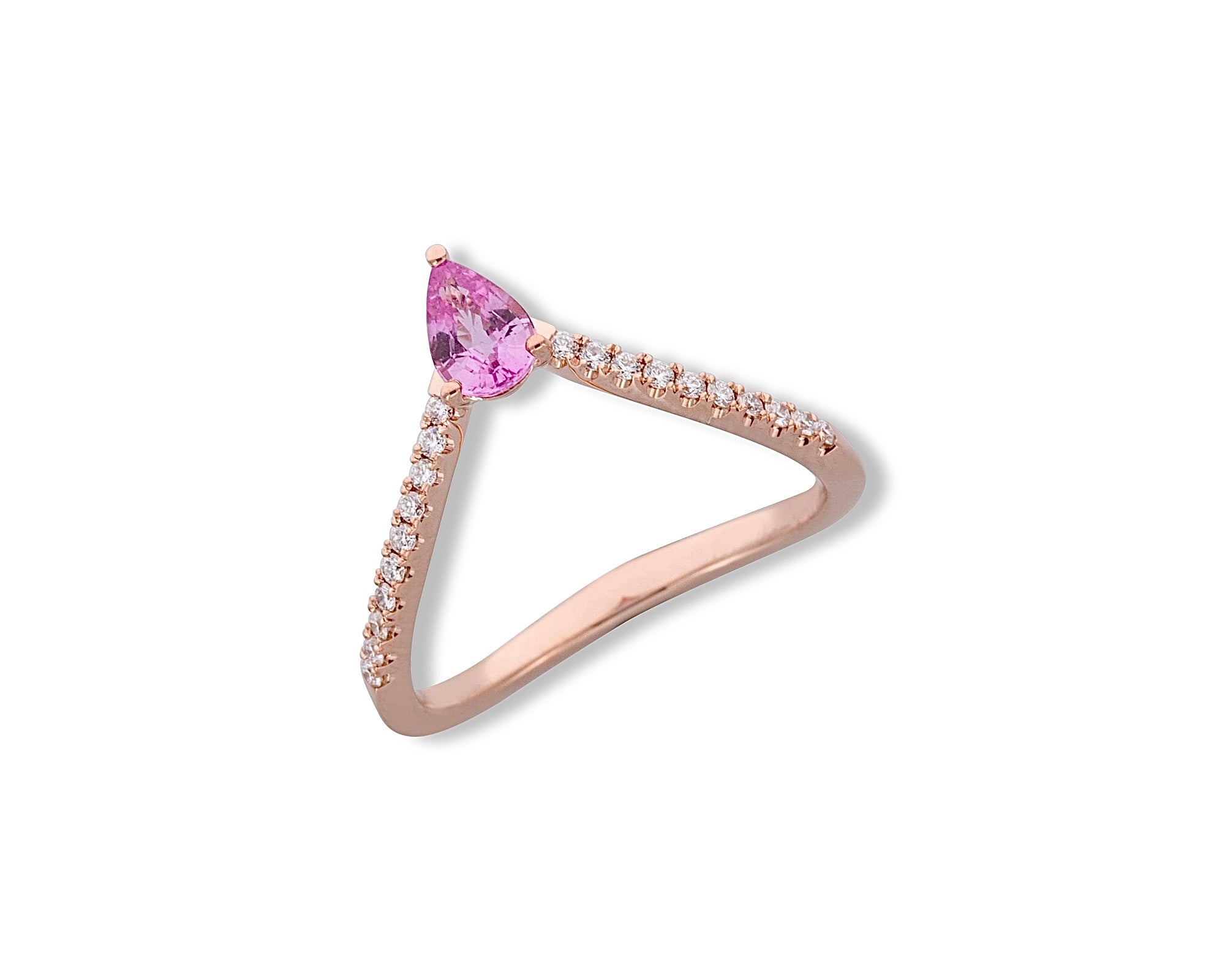 Pink Pear Ring