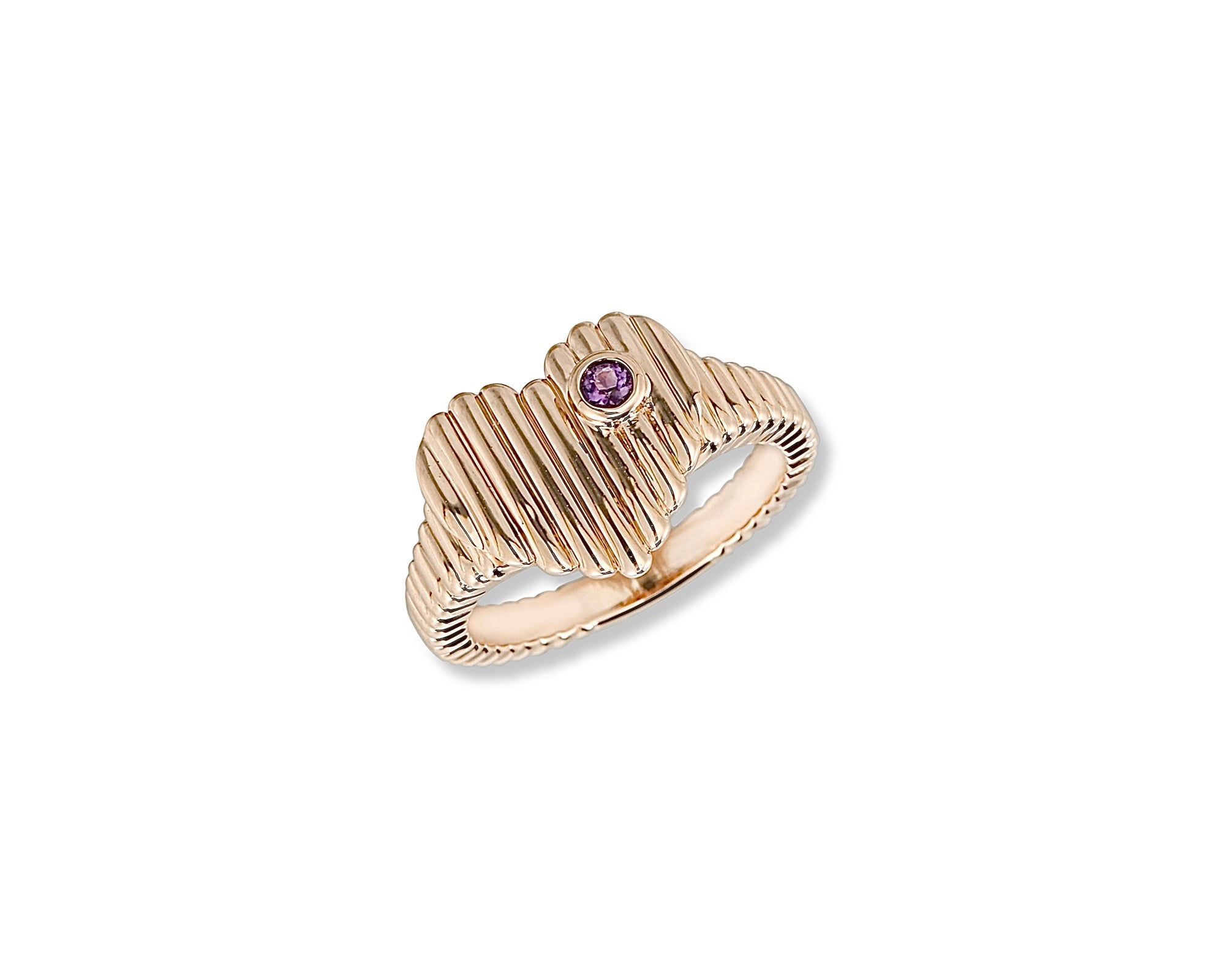 Purple Heart Dot Ring
