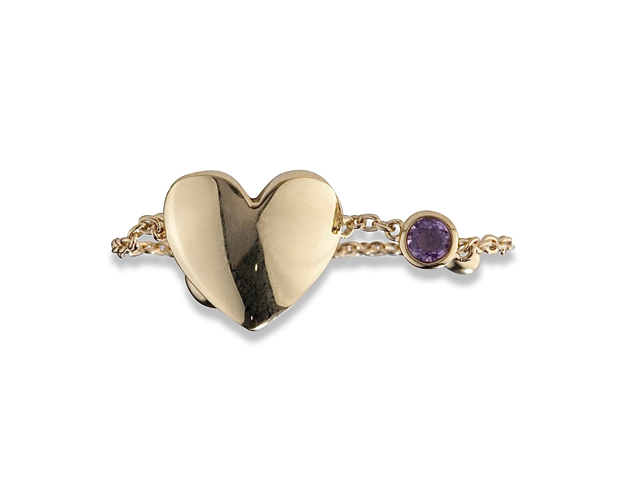 Purple Heart Chain Ring