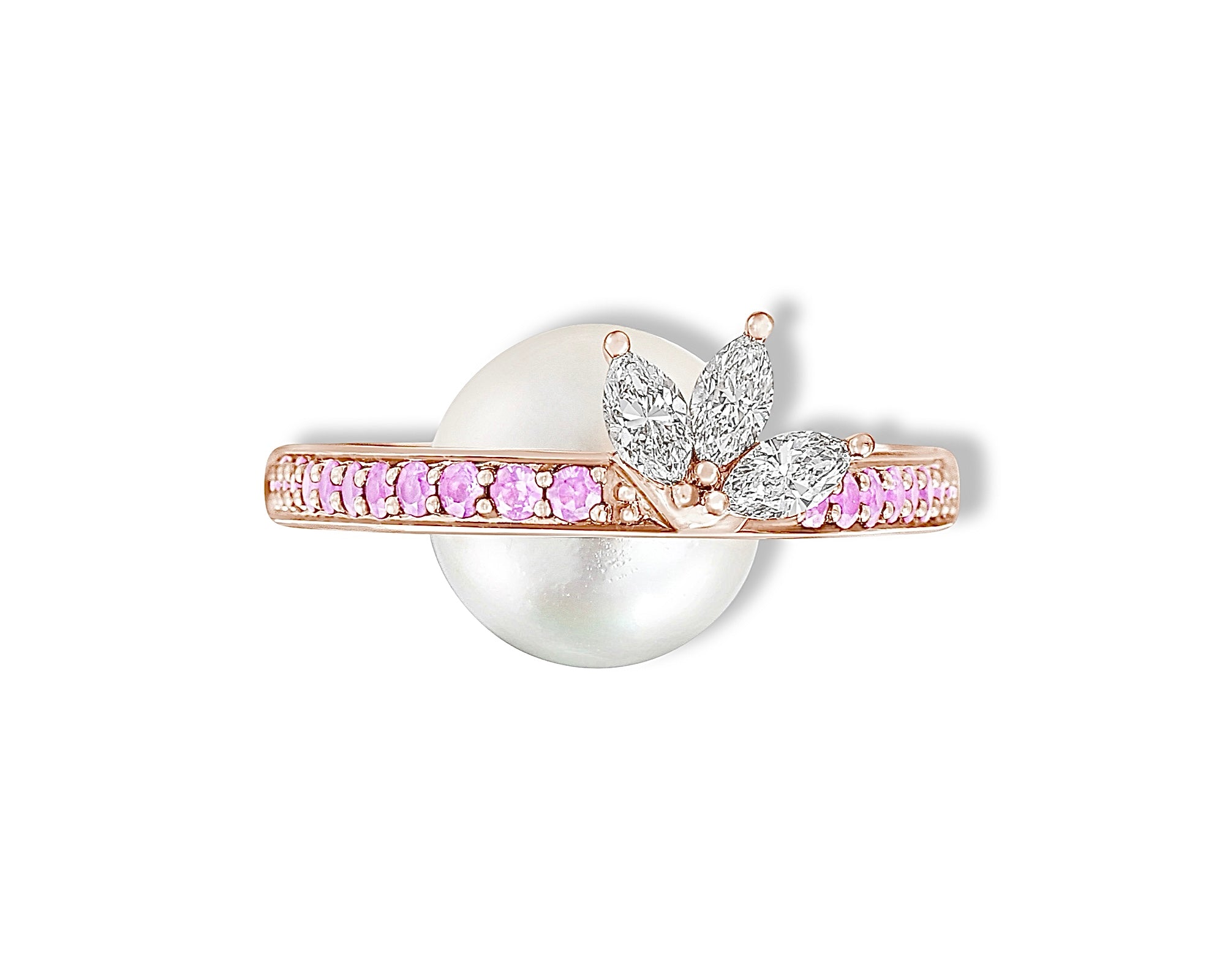 Pink Pearl Under the Lotus Ring