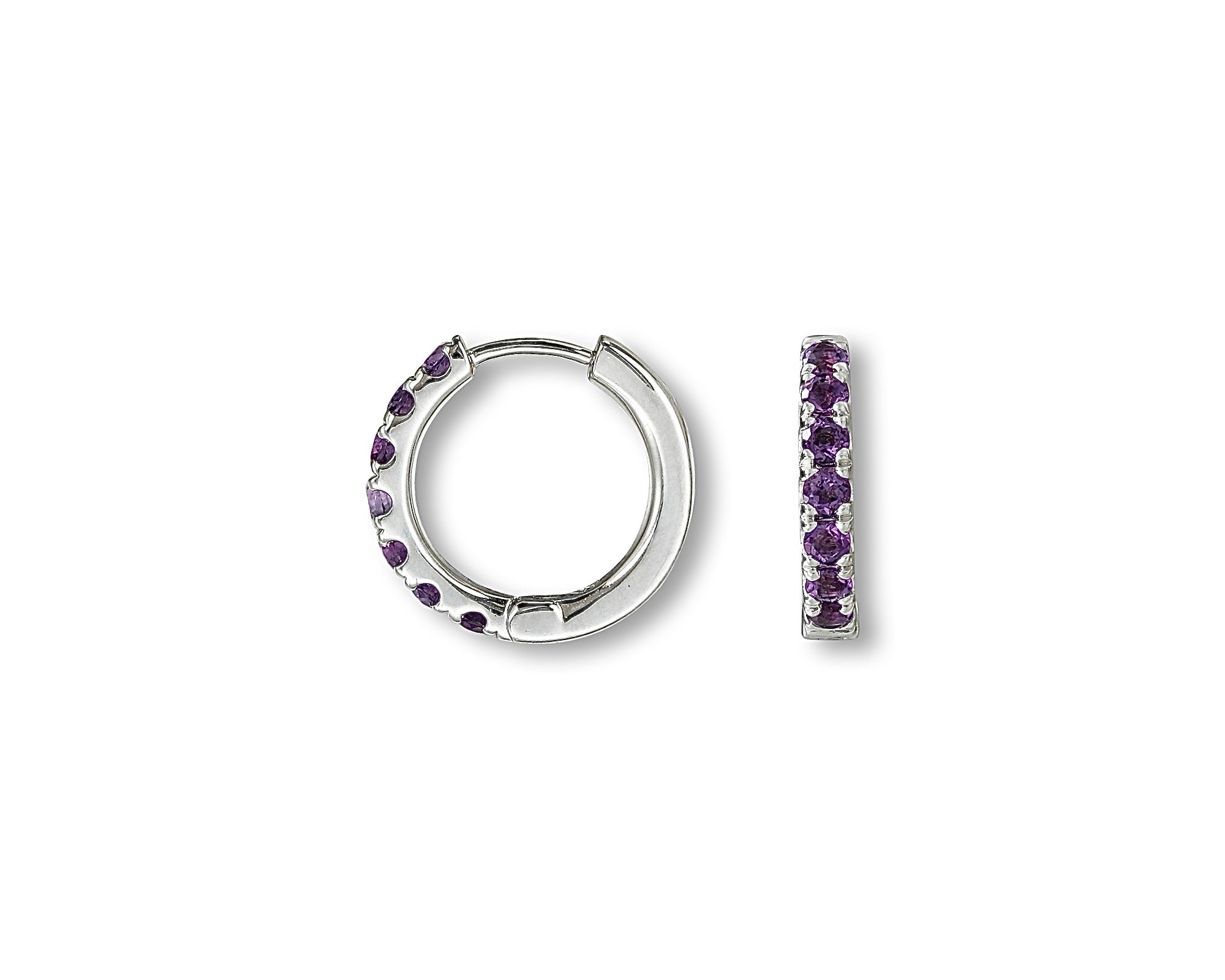 Amethyst Mini Hoops